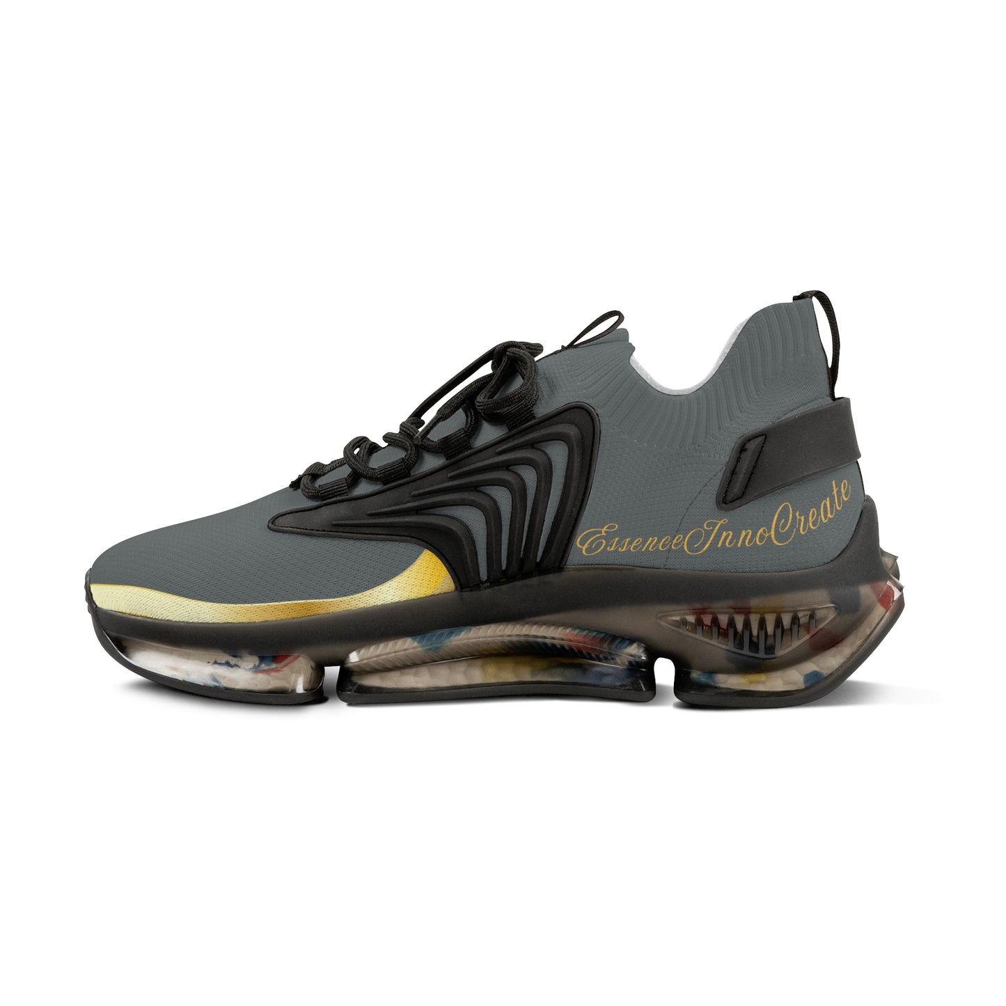 EssenceInnoCreate Dark Grey | Men’s Black Trim Mesh Sneakers