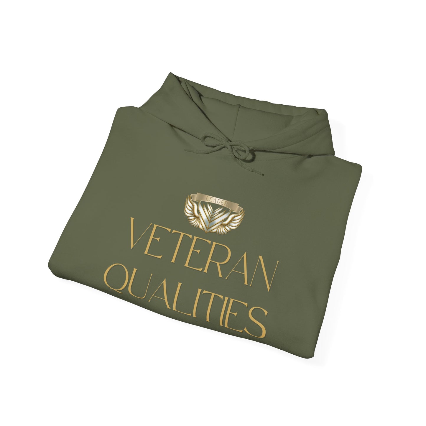Veteran Qualities Leader Three | MC Green Hoodie | Military & Service Tribute