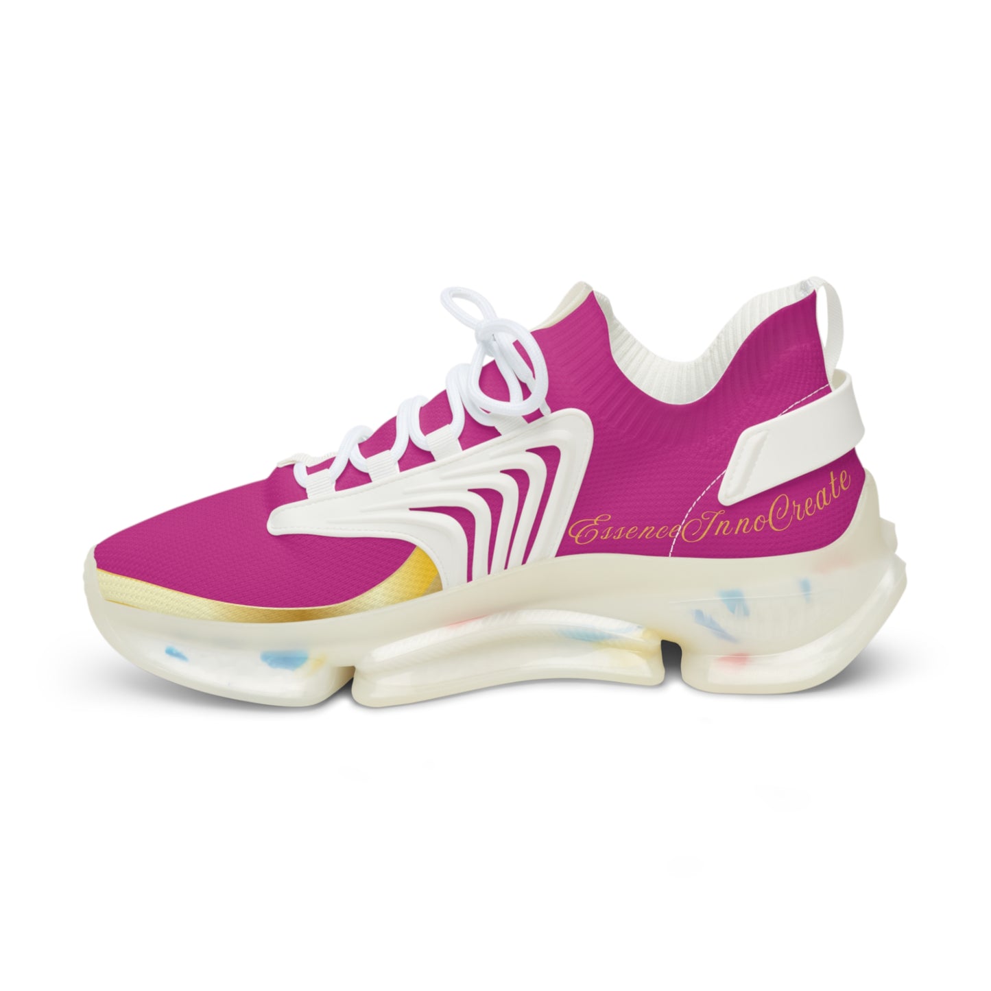 EssenceInnoCreate Dark Pink | Men’s White Trim Mesh Sneakers