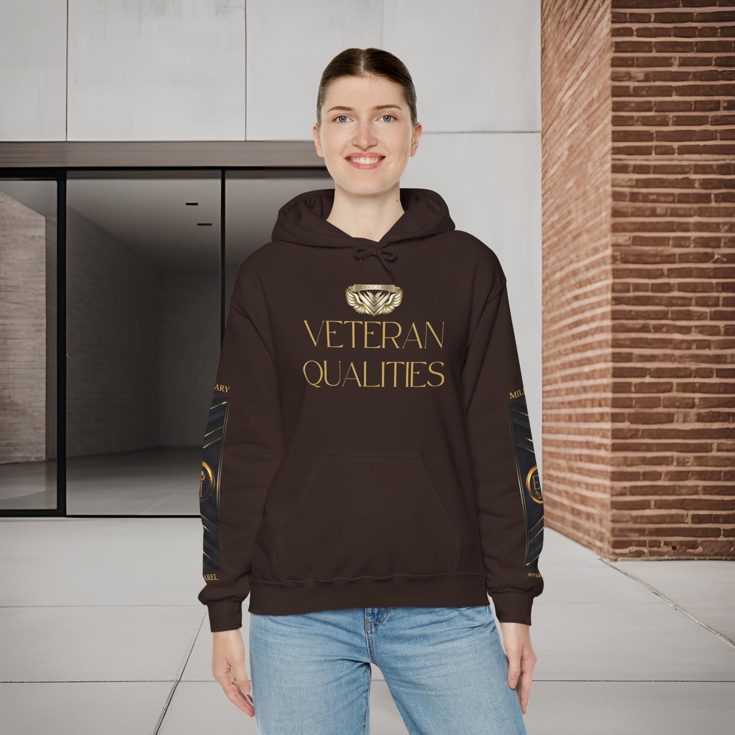 Veteran Qualities Serviceman Six | DC Chocolate Hoodie | Military & Service Tribute