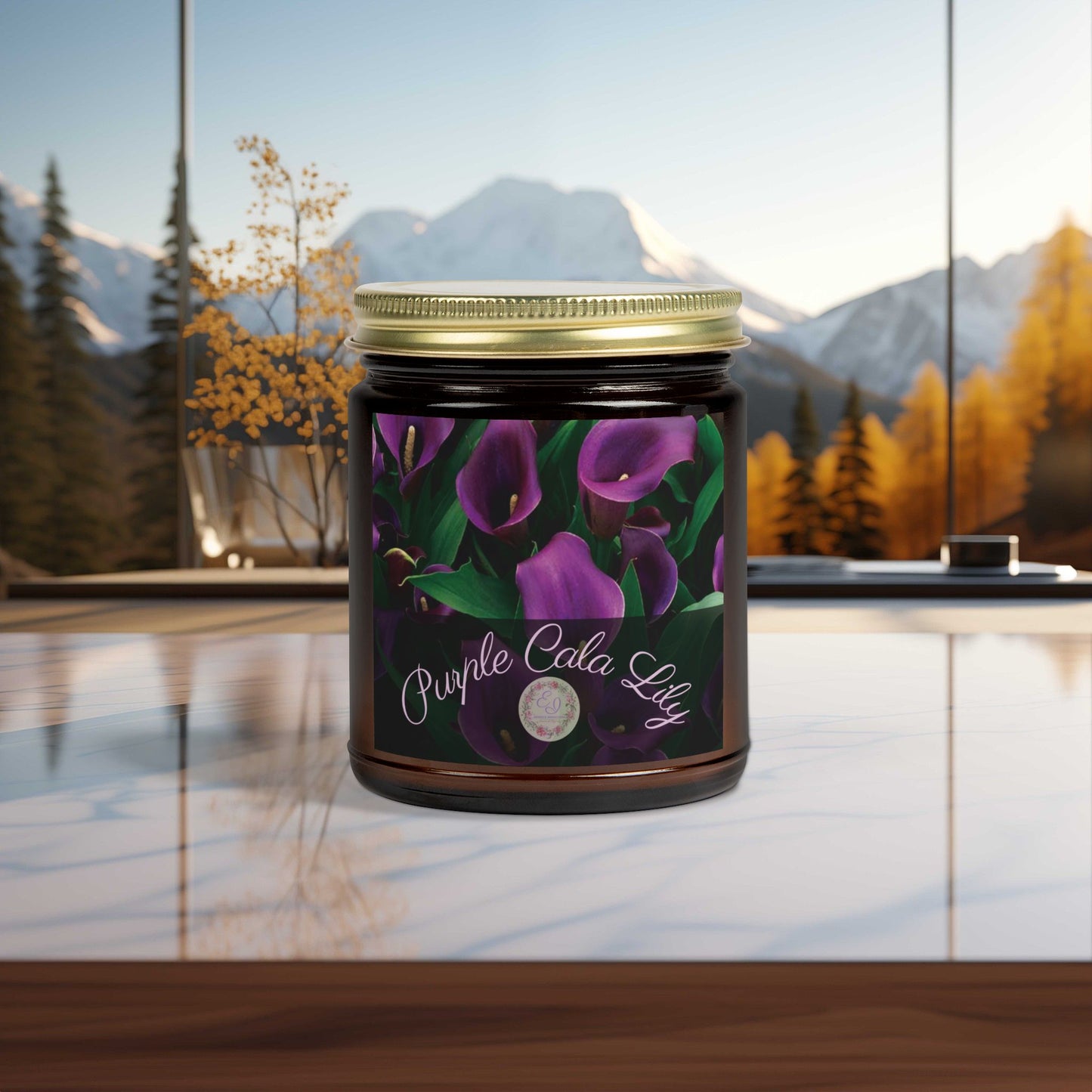 Fragrant Flower | Velour Candle | Purple Calla Lily | 4oz, 9oz