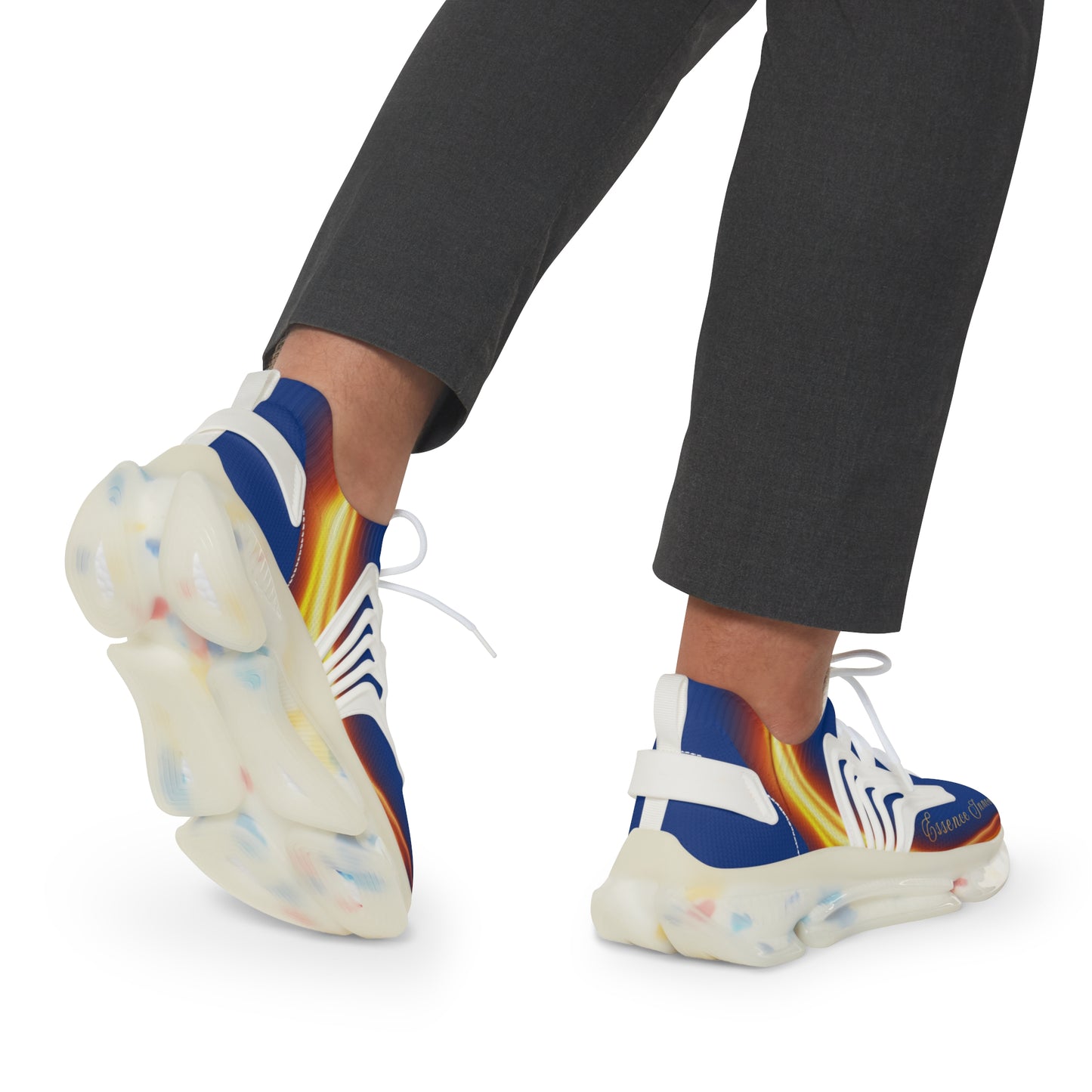 Dark Blue Trendsetter Flame | Men’s Performance Sneakers | White Sole