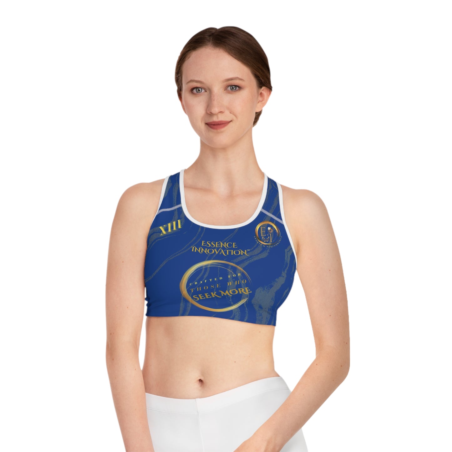 Seek More SBS XIII | EI Sports Bra Stripped | Dark Blue