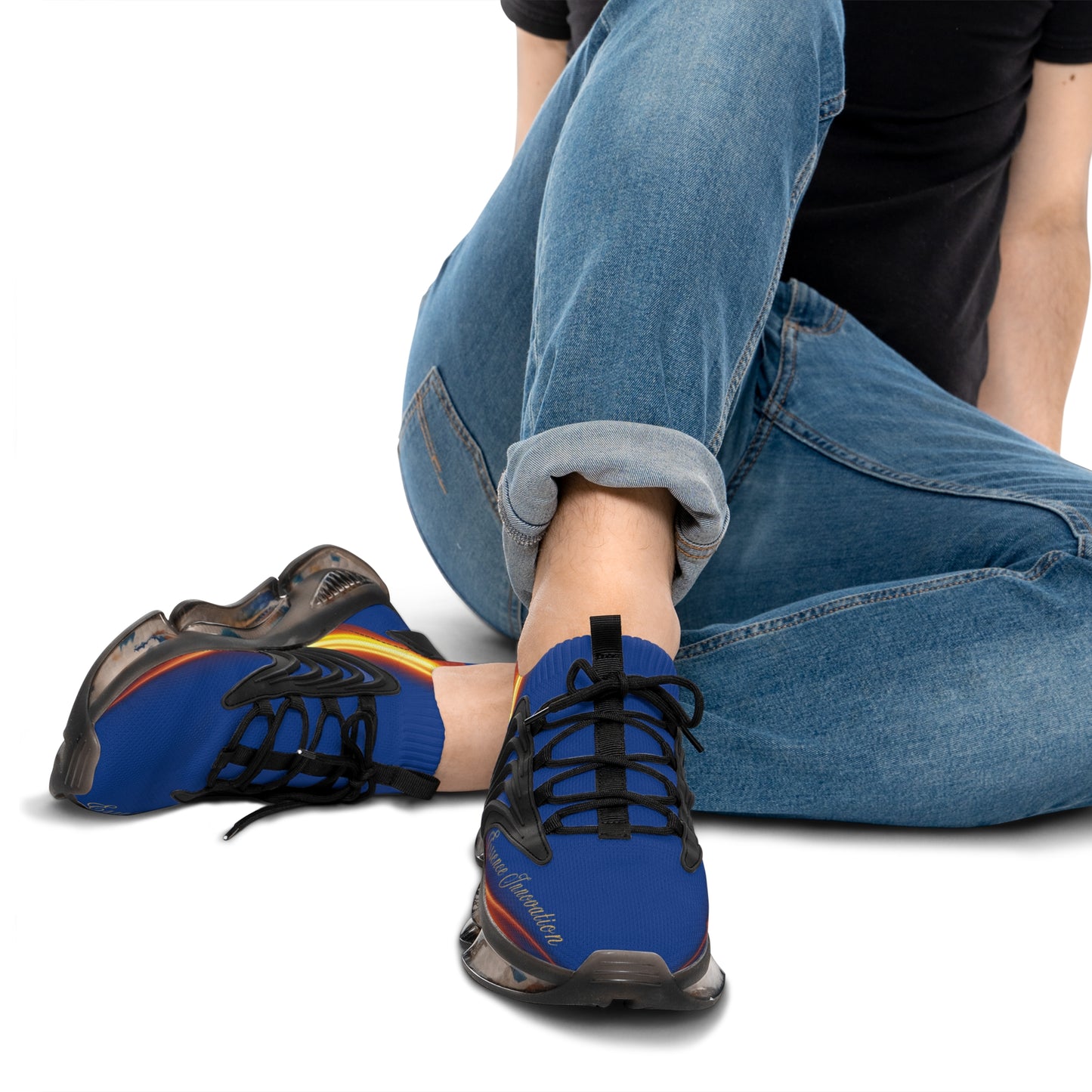 Dark Blue Trendsetter Flame Black | Men’s Performance Sneakers | Black Sole