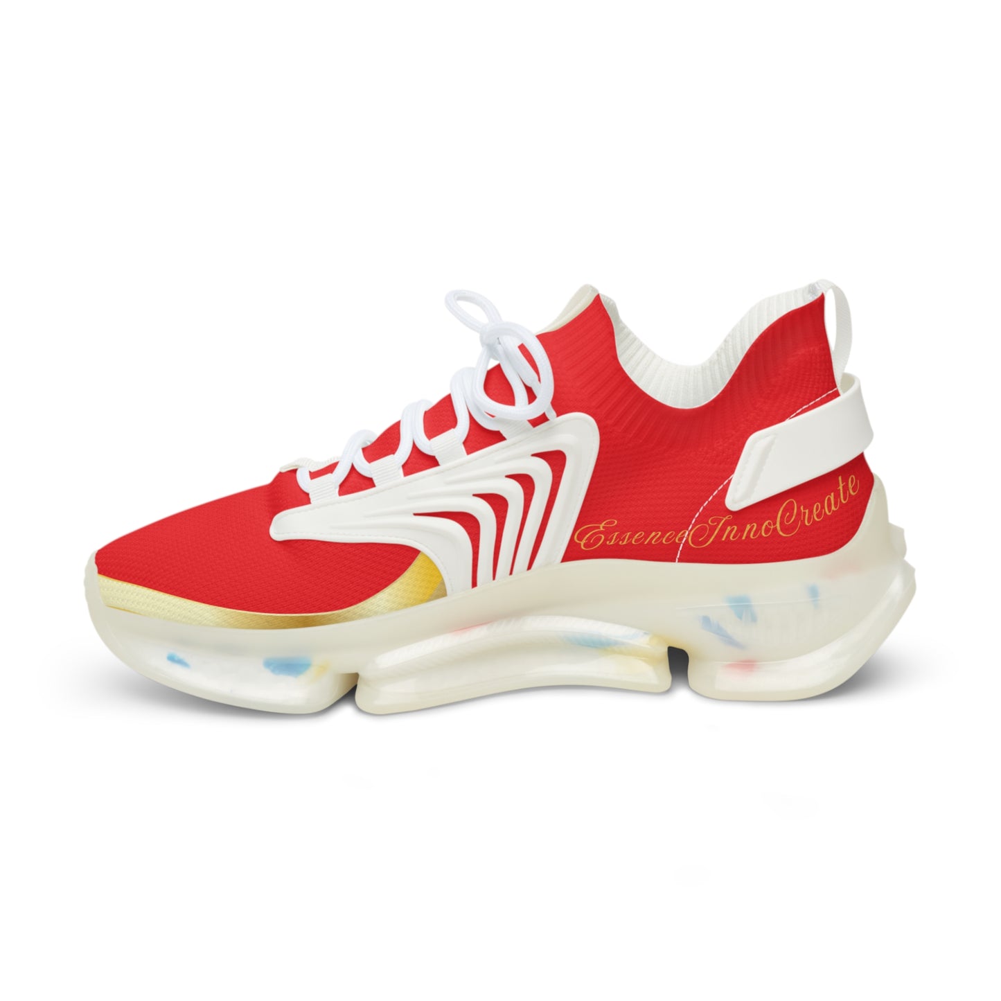 EssenceInnoCreate Red | Men’s White Trim Mesh Sneakers