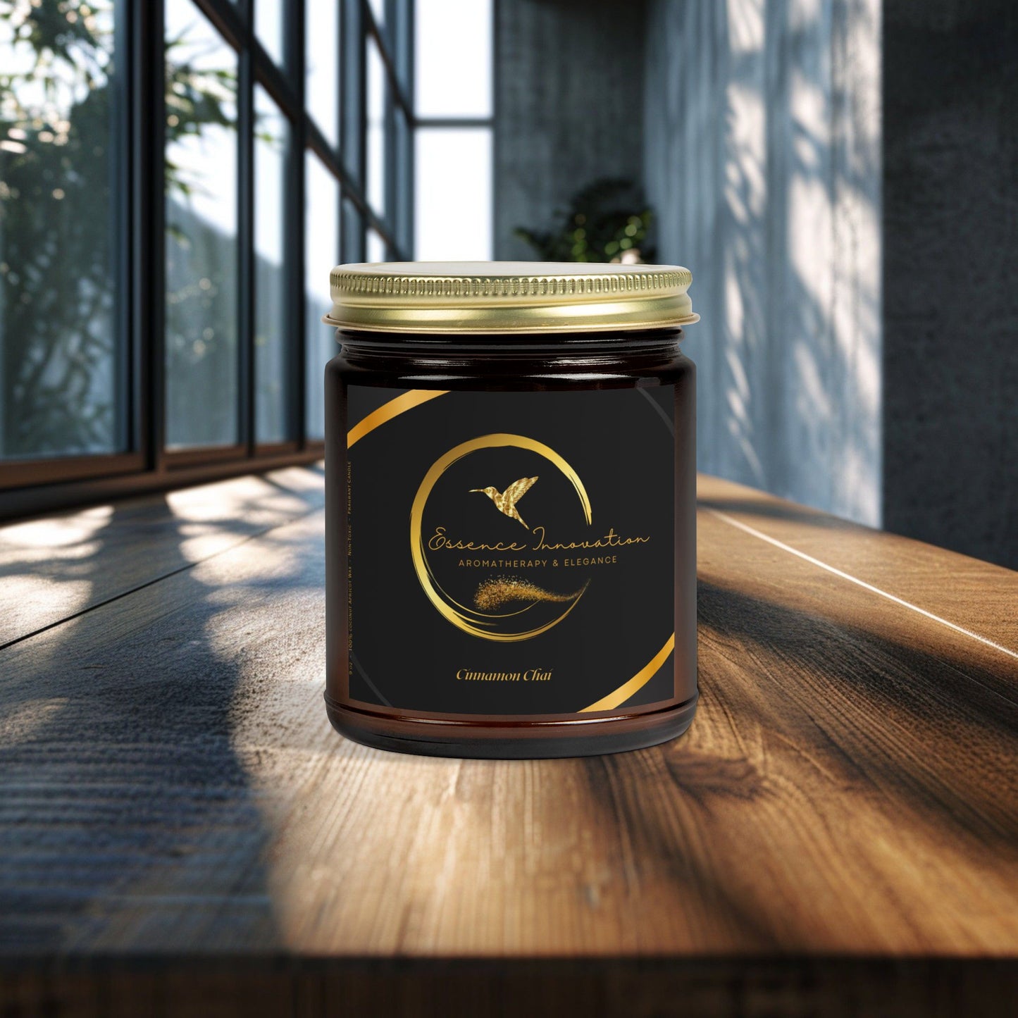Aura Lux Gold Collection | Cinnamon Chai Scented Candle | 4oz, 9oz