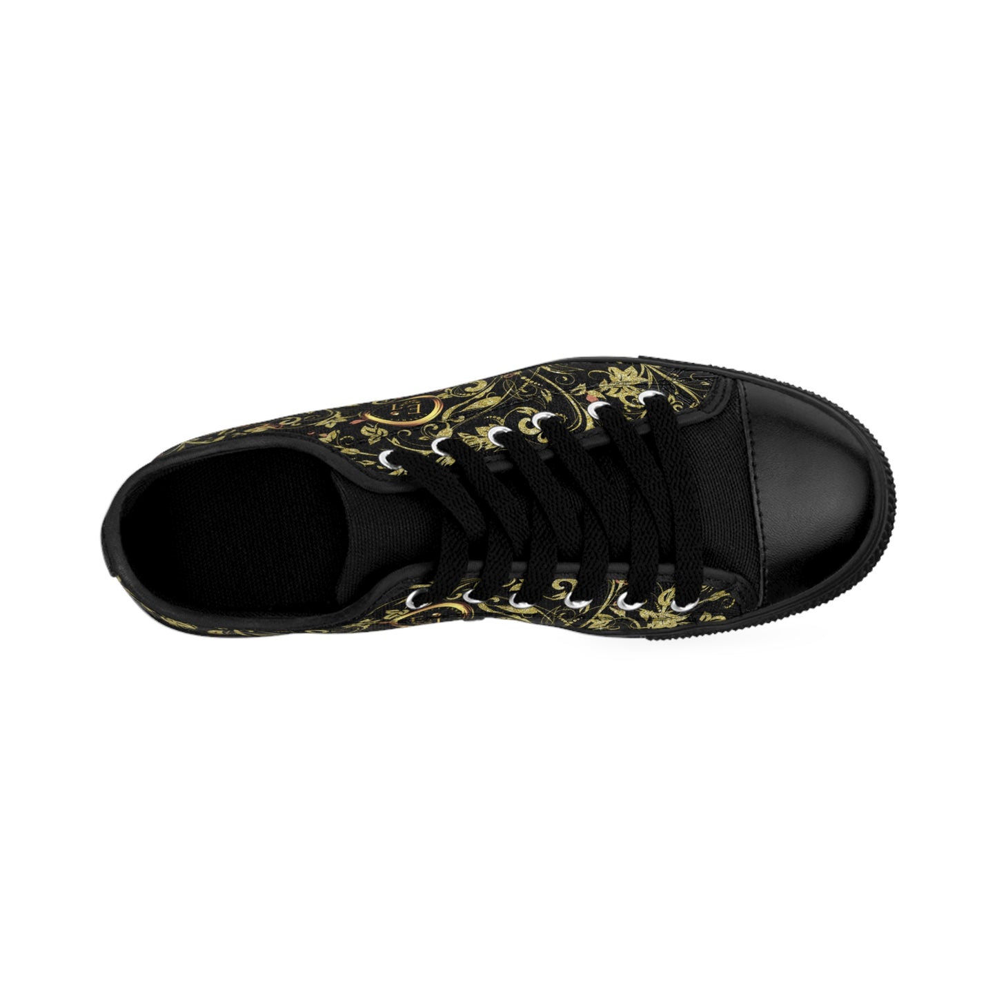Bohemian Butterfly | Black | Black Sole LowTop Sneakers