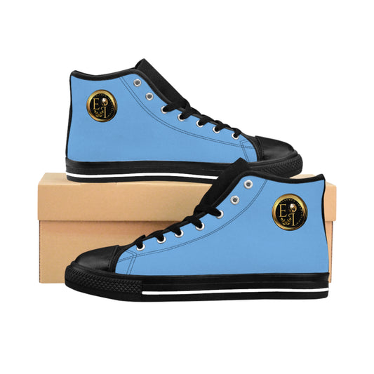 Mens Essence Innovation Classic High-Top Sneakers | Bold Streetwear | Premium Comfort | Light Blue