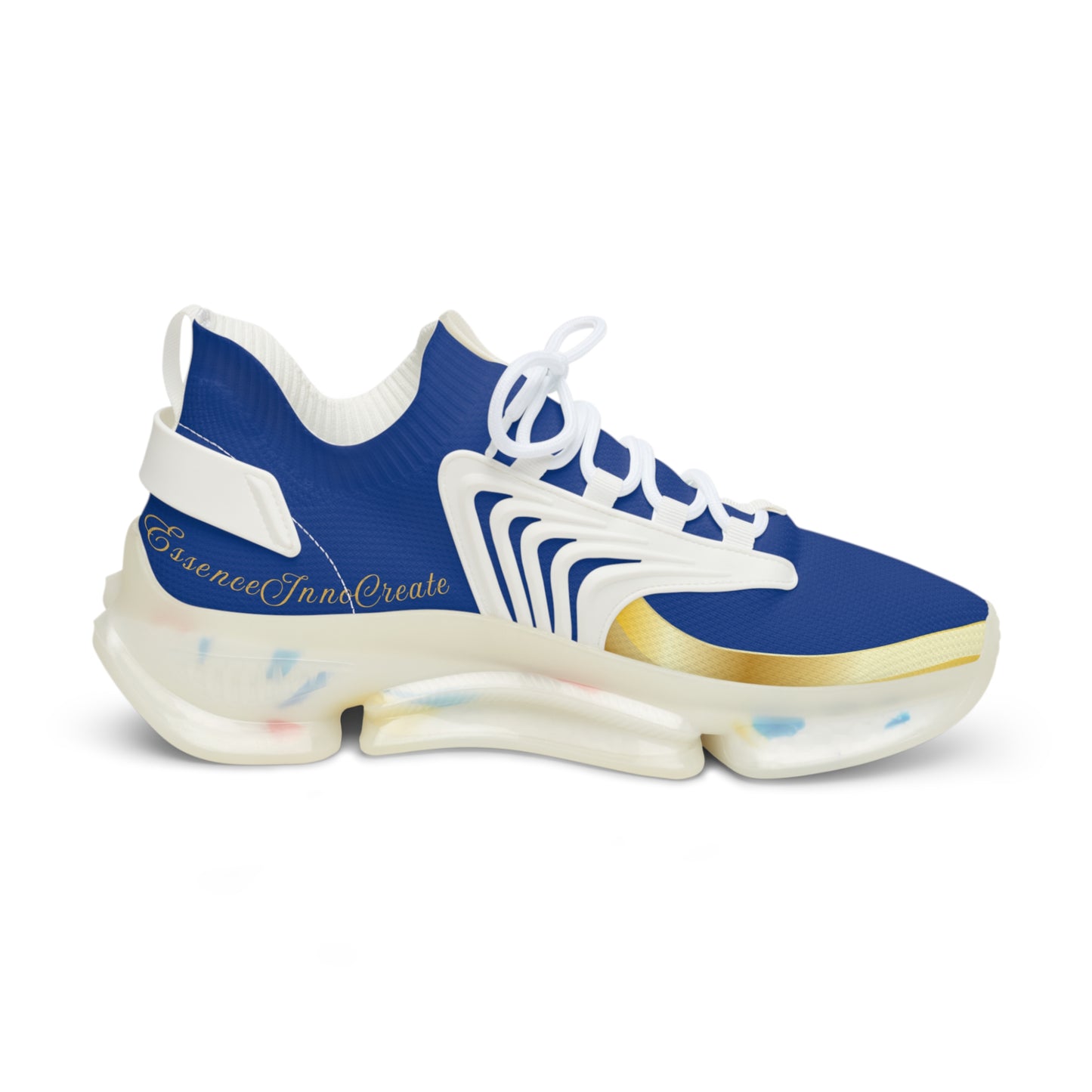 EssenceInnoCreate Dark Blue | Men’s White Trim Mesh Sneakers