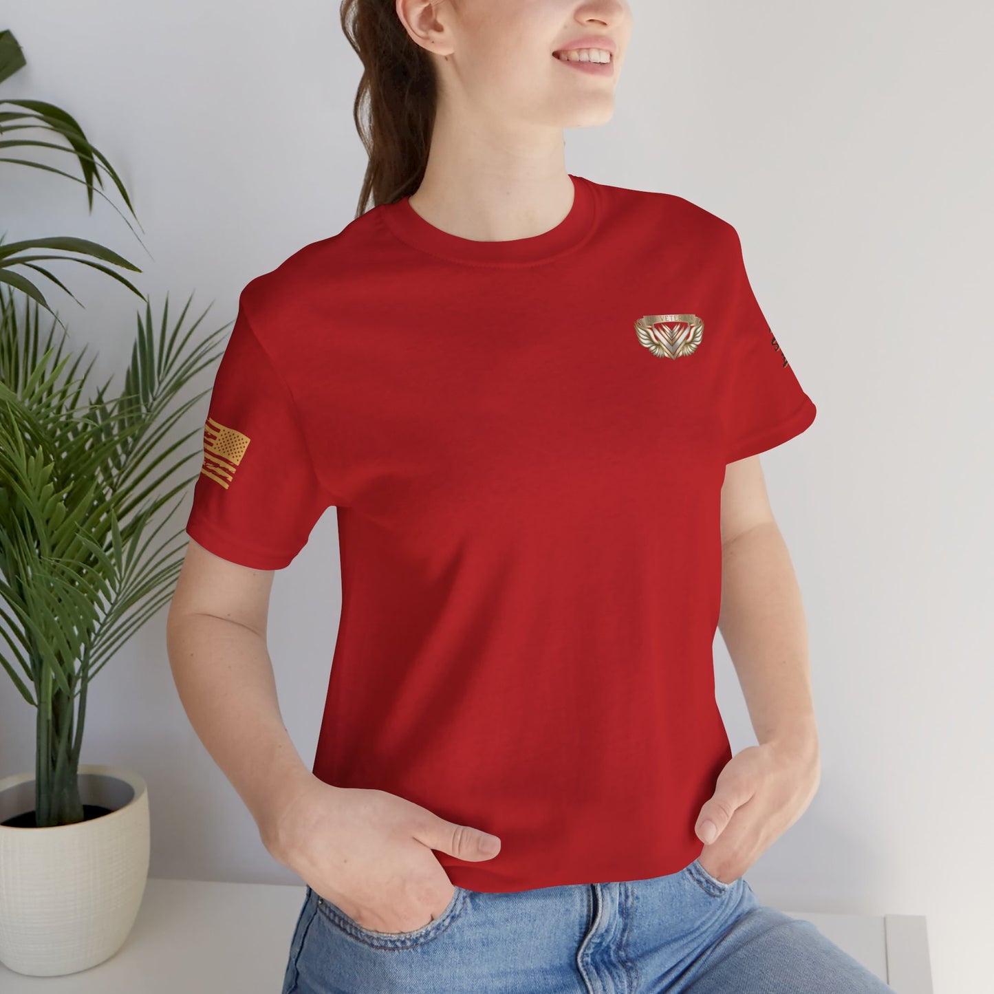 Essence Red Veteran Tee – Patriotic Tribute T-Shirt