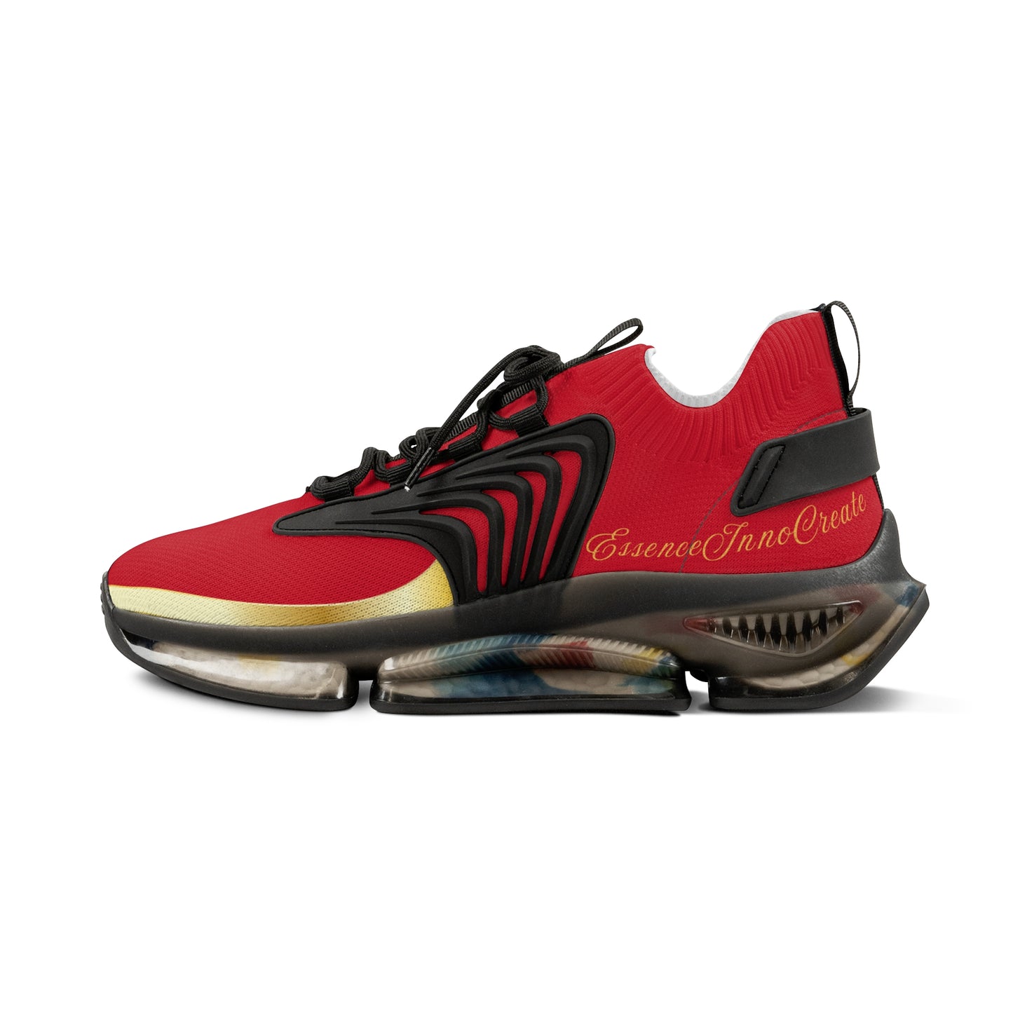 EssenceInnoCreate Dark Red | Men’s Black Trim Mesh Sneakers