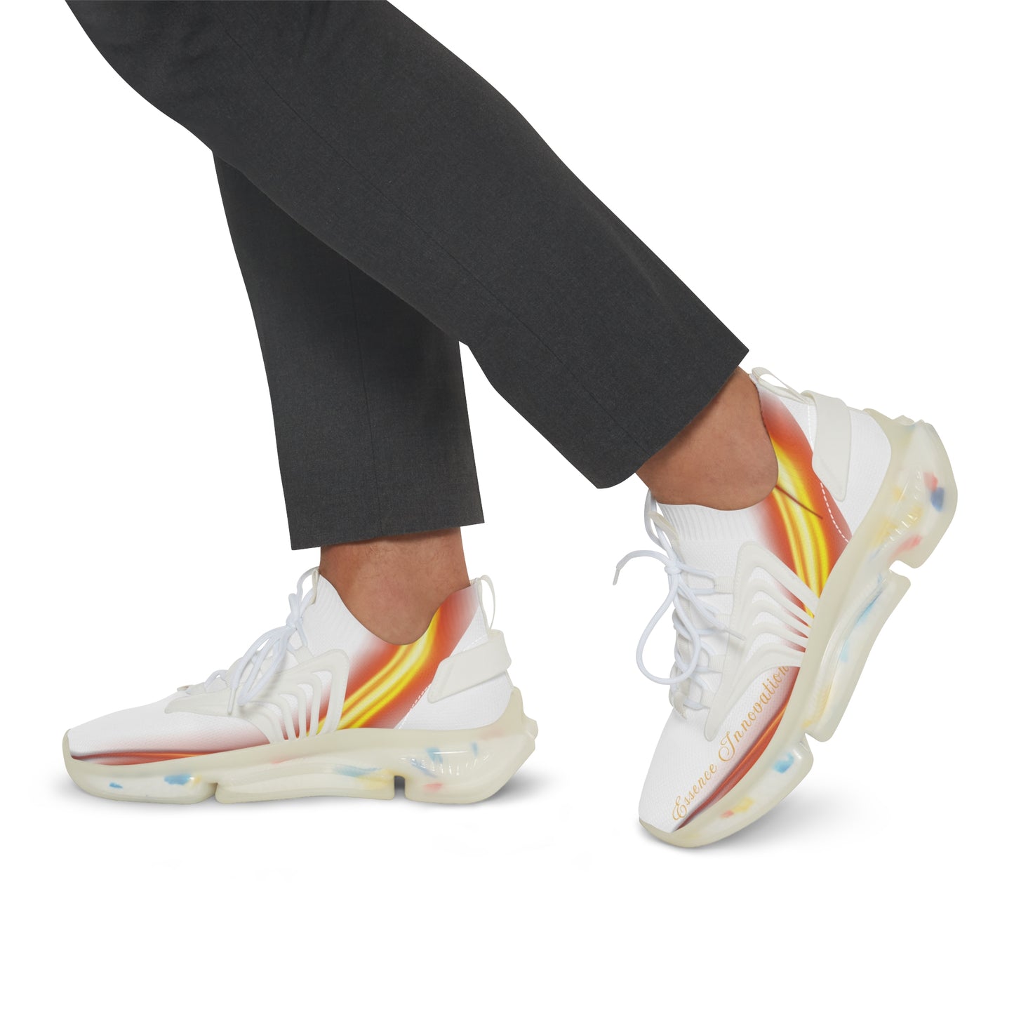 White Trendsetter Flame | Men’s Performance Sneakers | White Sole