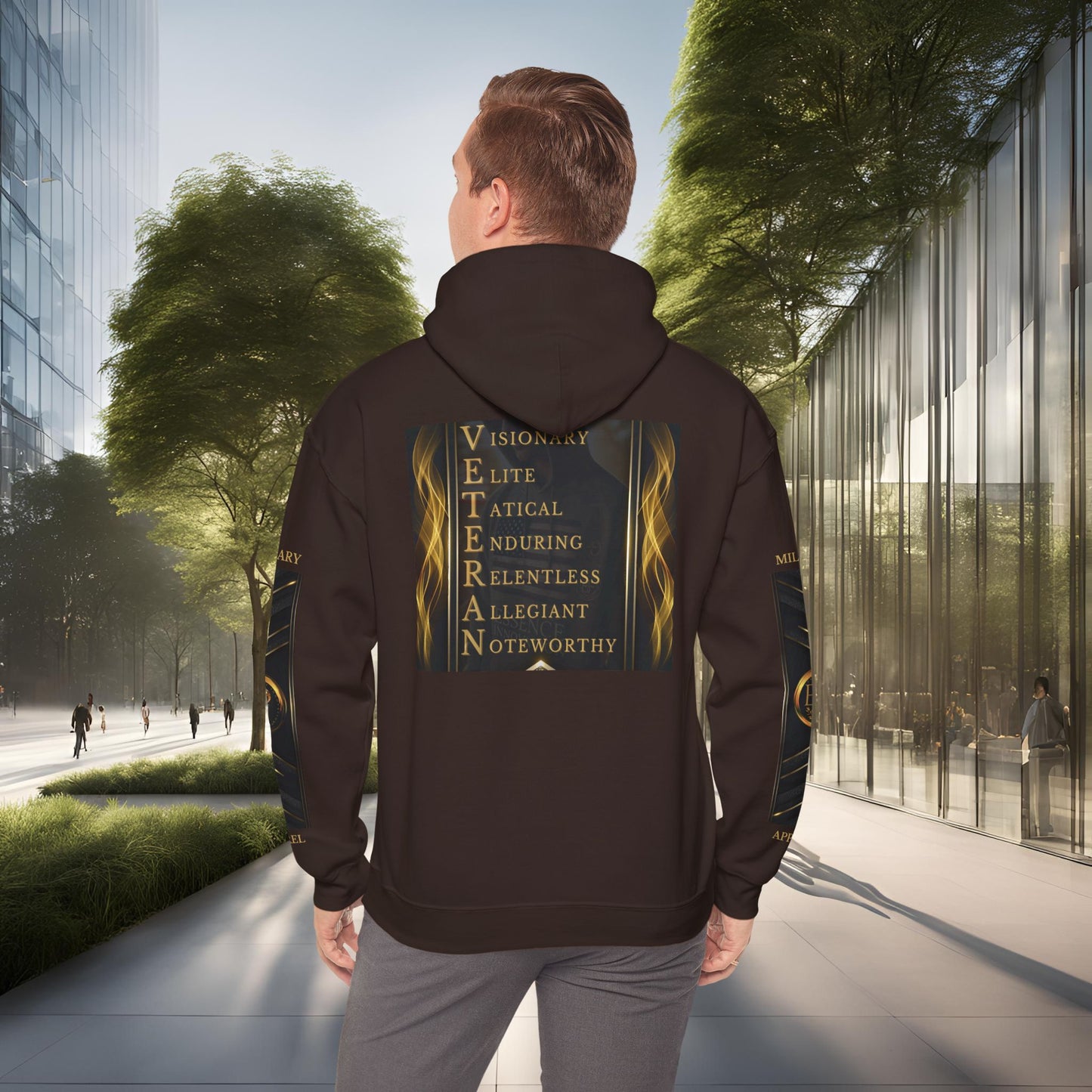 Veteran Qualities Serviceman Six | DC Chocolate Hoodie | Military & Service Tribute