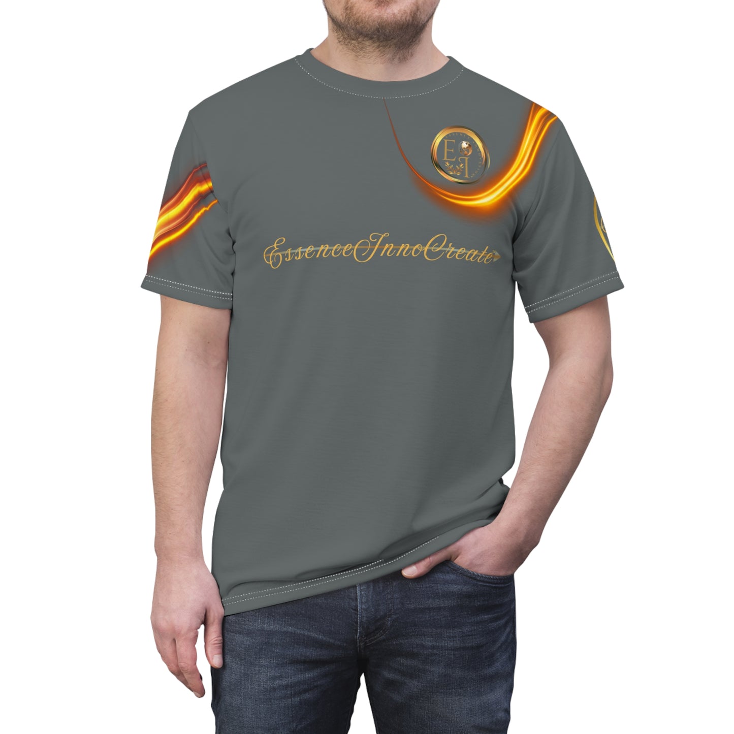 Dark Grey Trendsetters Flame Tee | EssenceInnoCreate