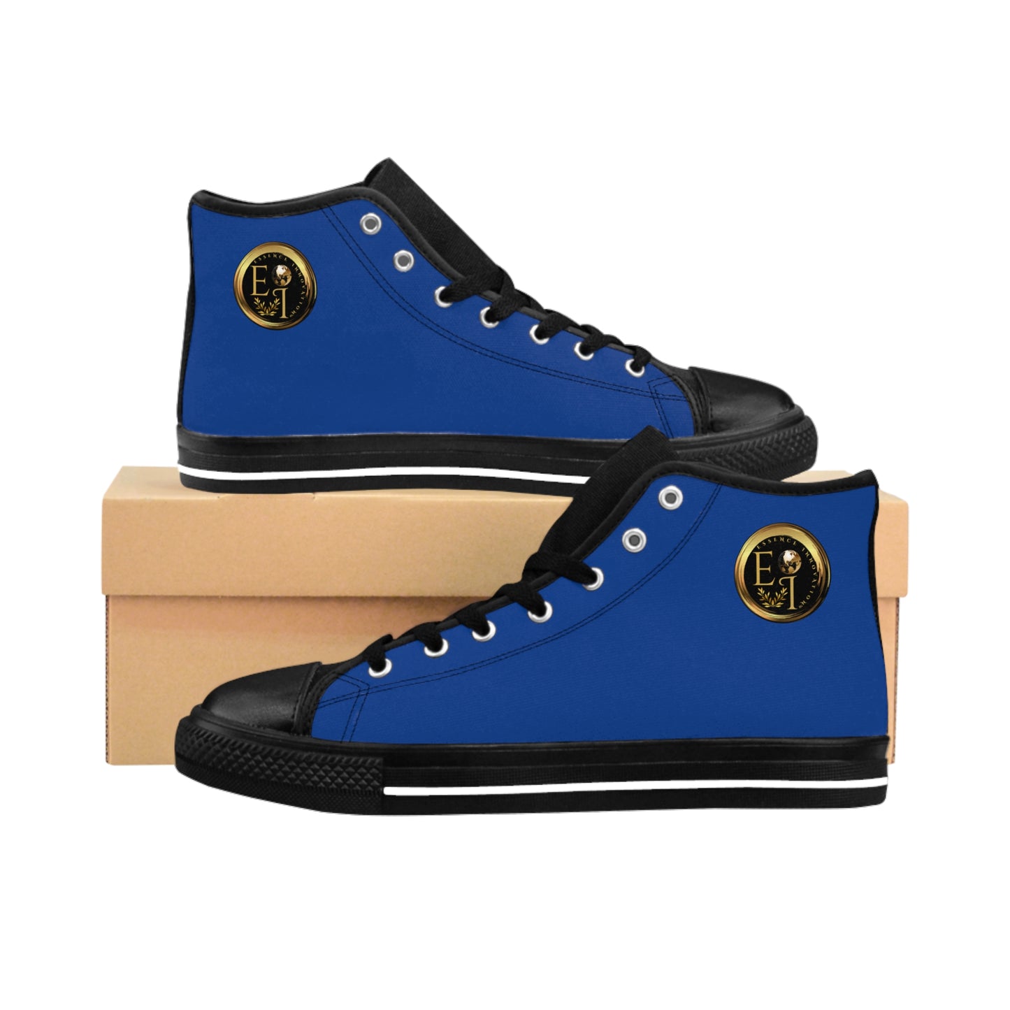 Essence Innovation Mens Streetwear | HighTop Sneakers | Dark Blue