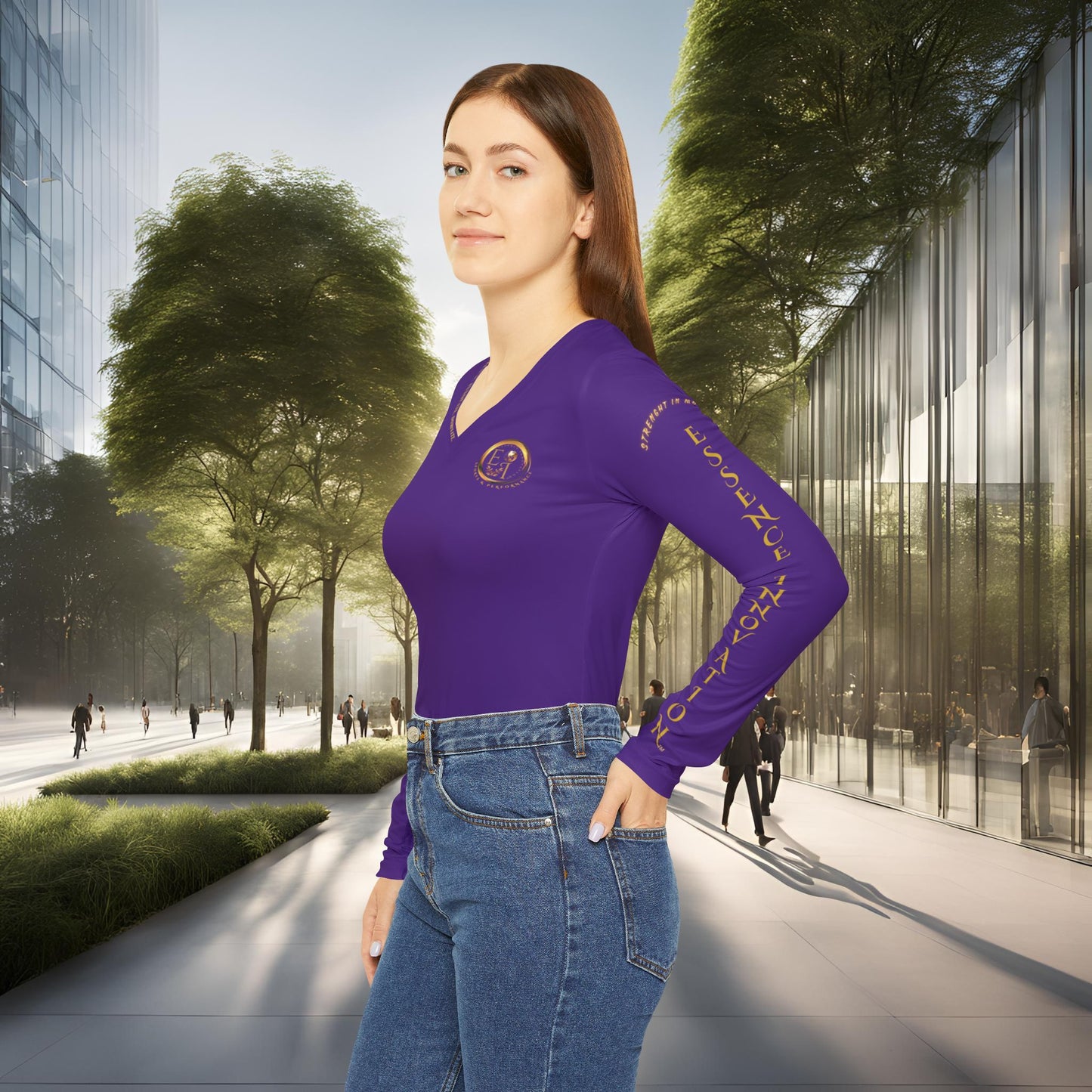 Seek More Performance XVI | EI Sports LS V-Neck | Purple