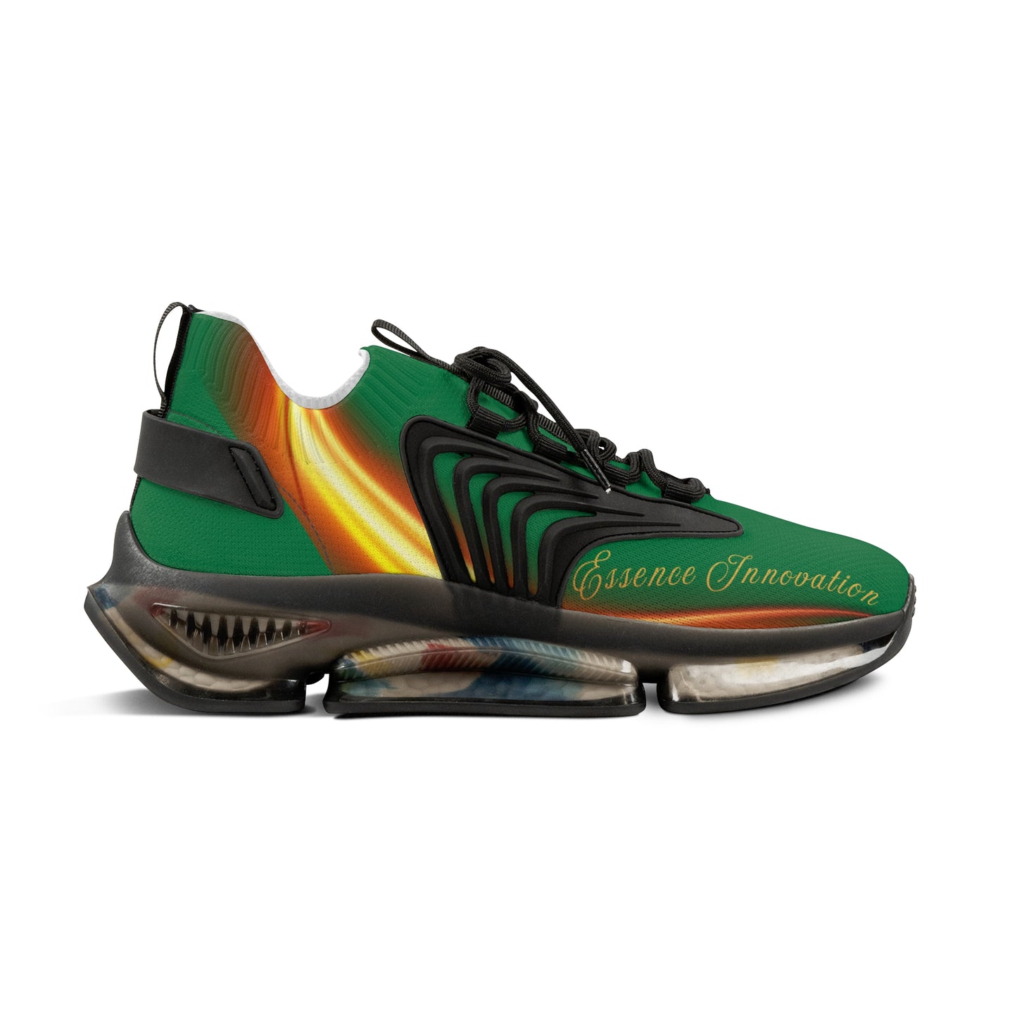 Green Trendsetter Flame Black | Mens Performance Sneakers | Black Sole