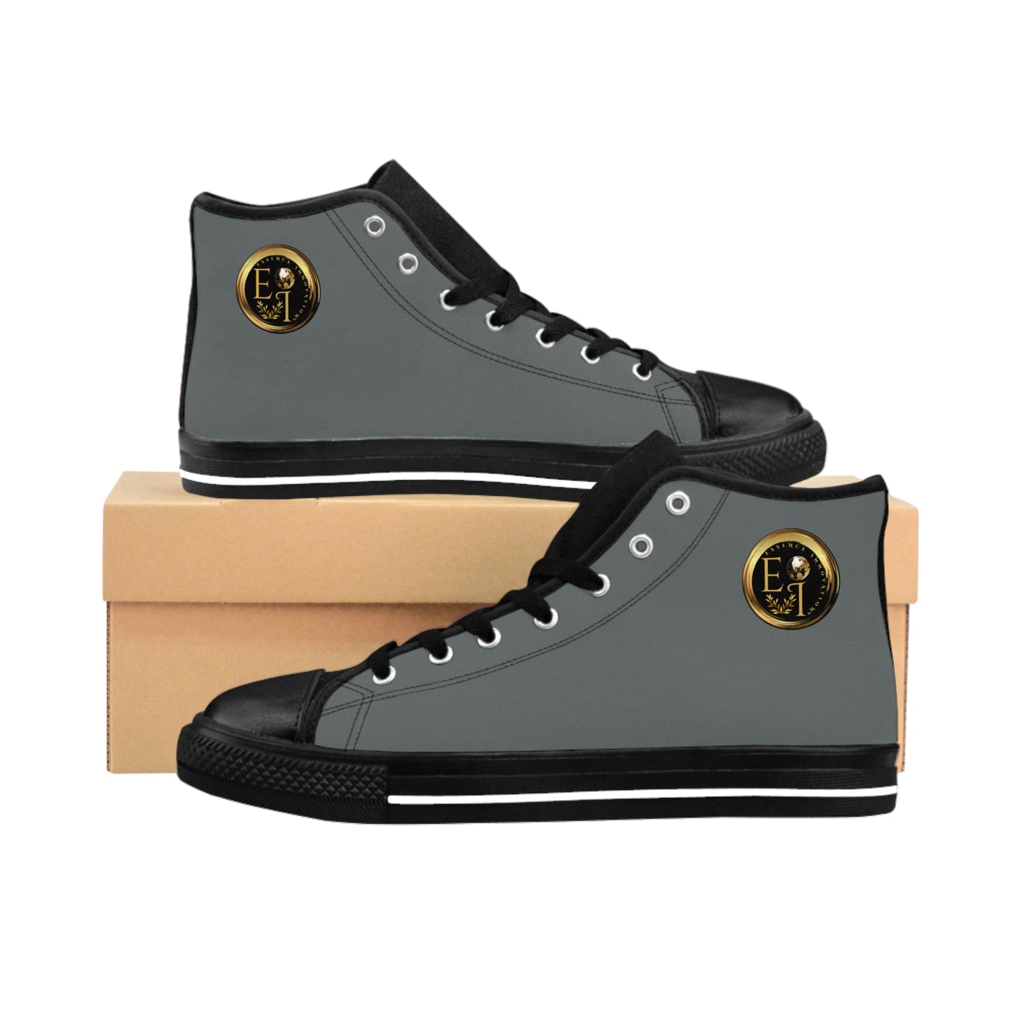 Essence Innovation Mens Streetwear | HighTop Sneakers | Dark Grey