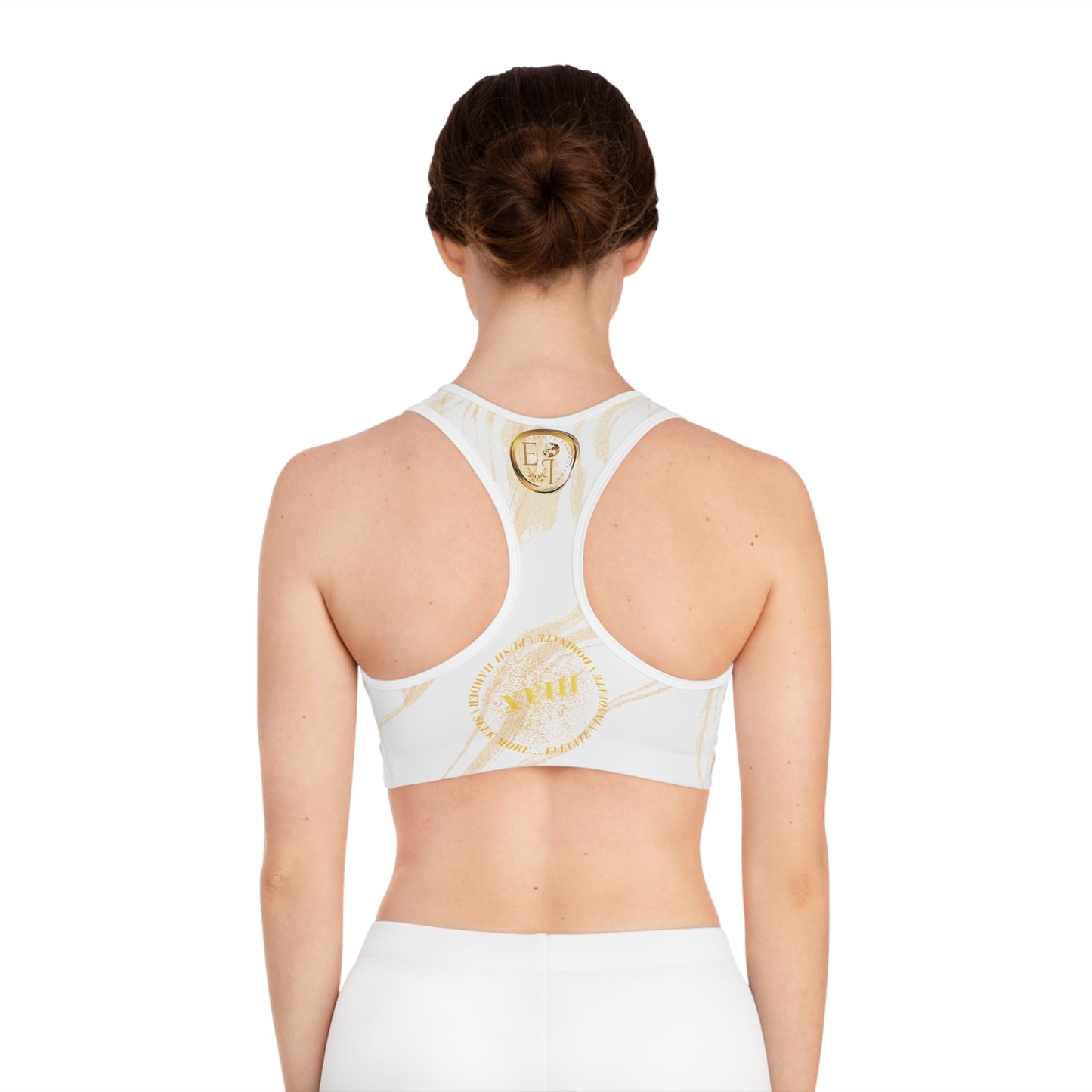 Seek More SBS VI | EI Sports Bra Stripped | White
