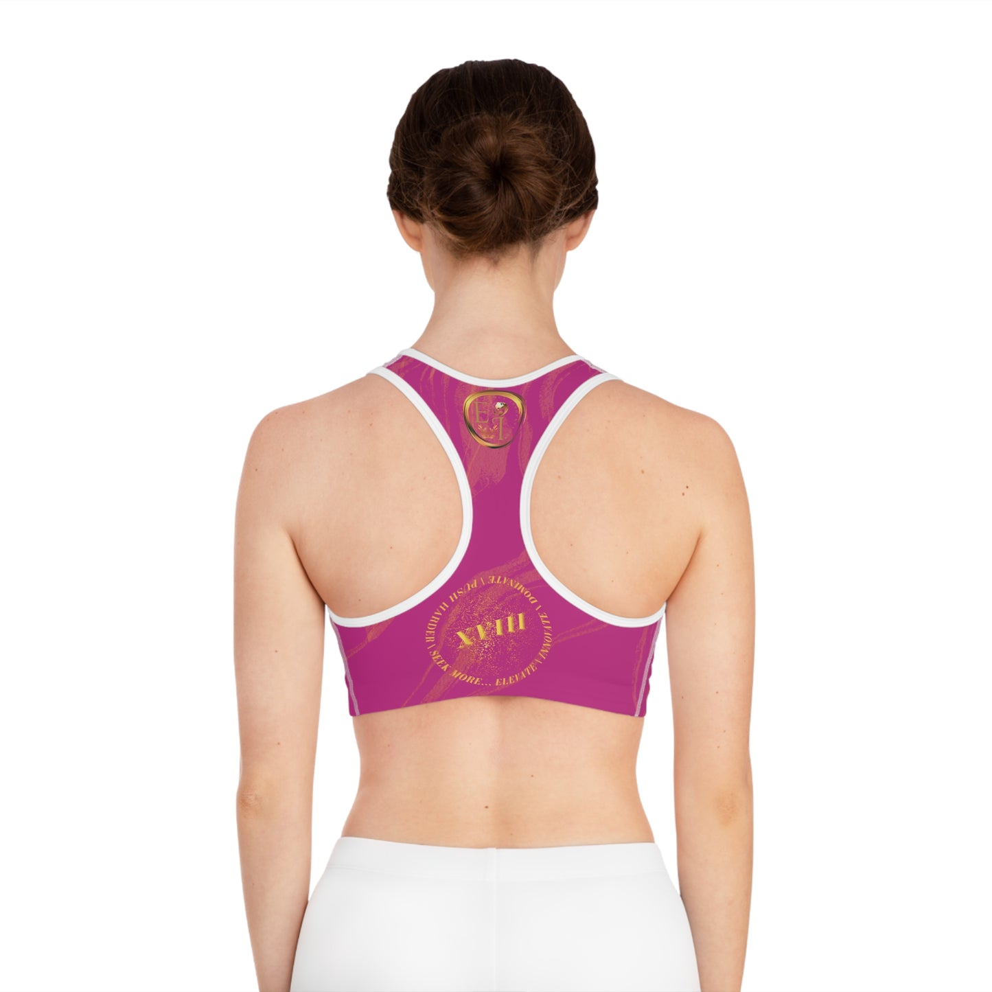 Seek More SBS XVIII | EI Sports Bra Stripped | Pink
