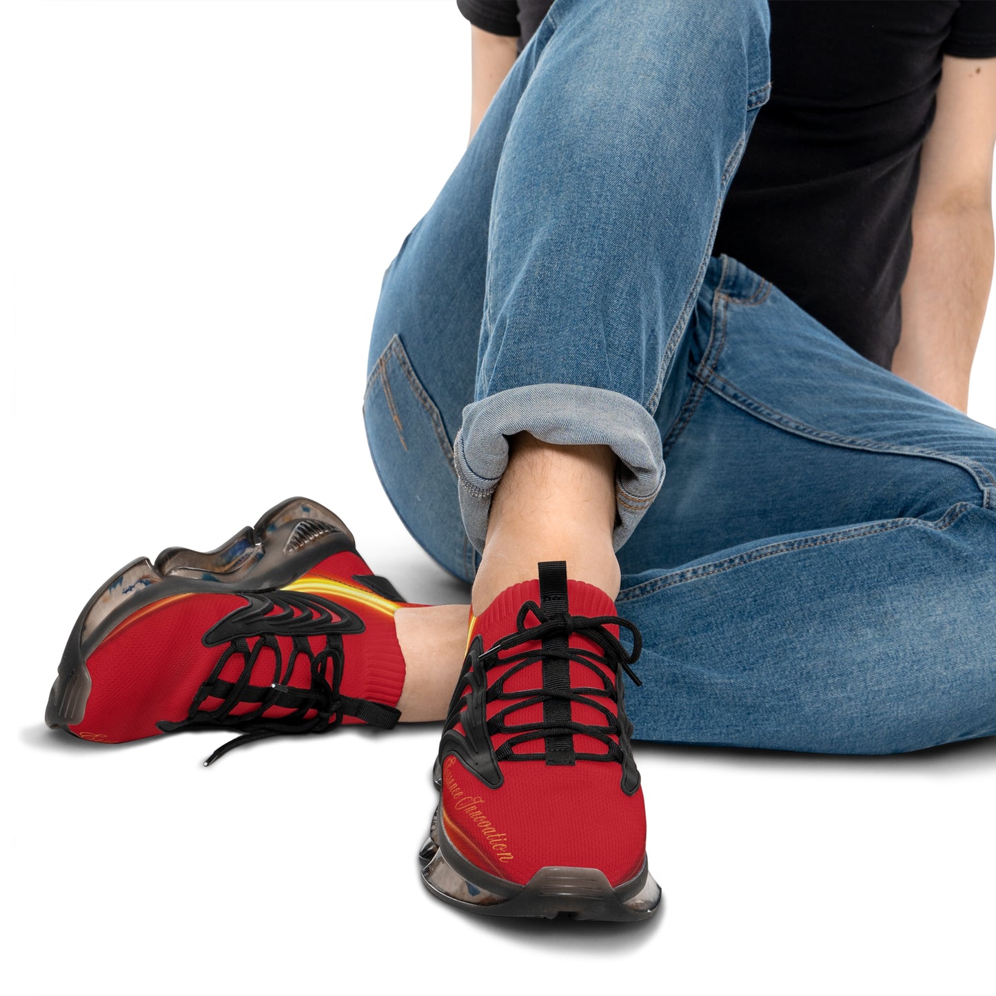Dark Red Trendsetter Flame Black | Men’s Performance Sneakers | Black Sole