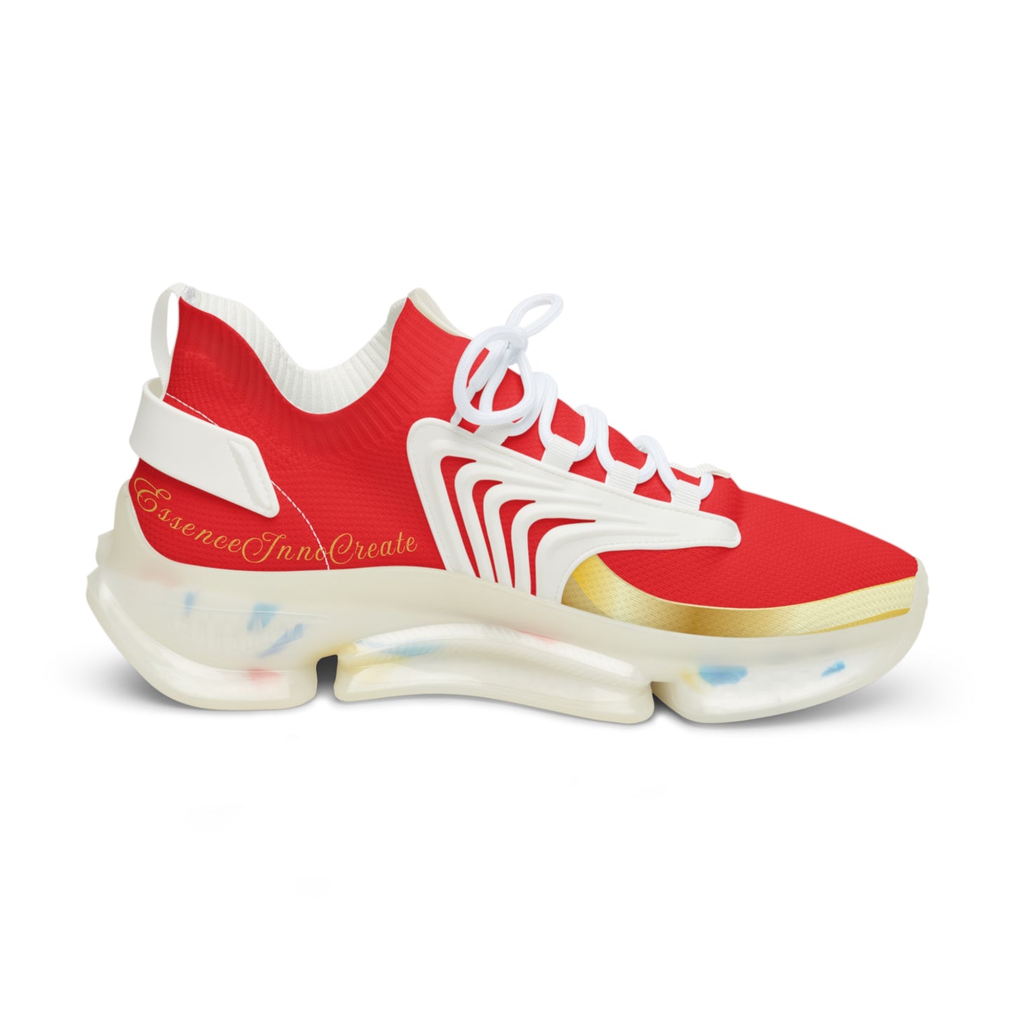 EssenceInnoCreate Red | Men’s White Trim Mesh Sneakers
