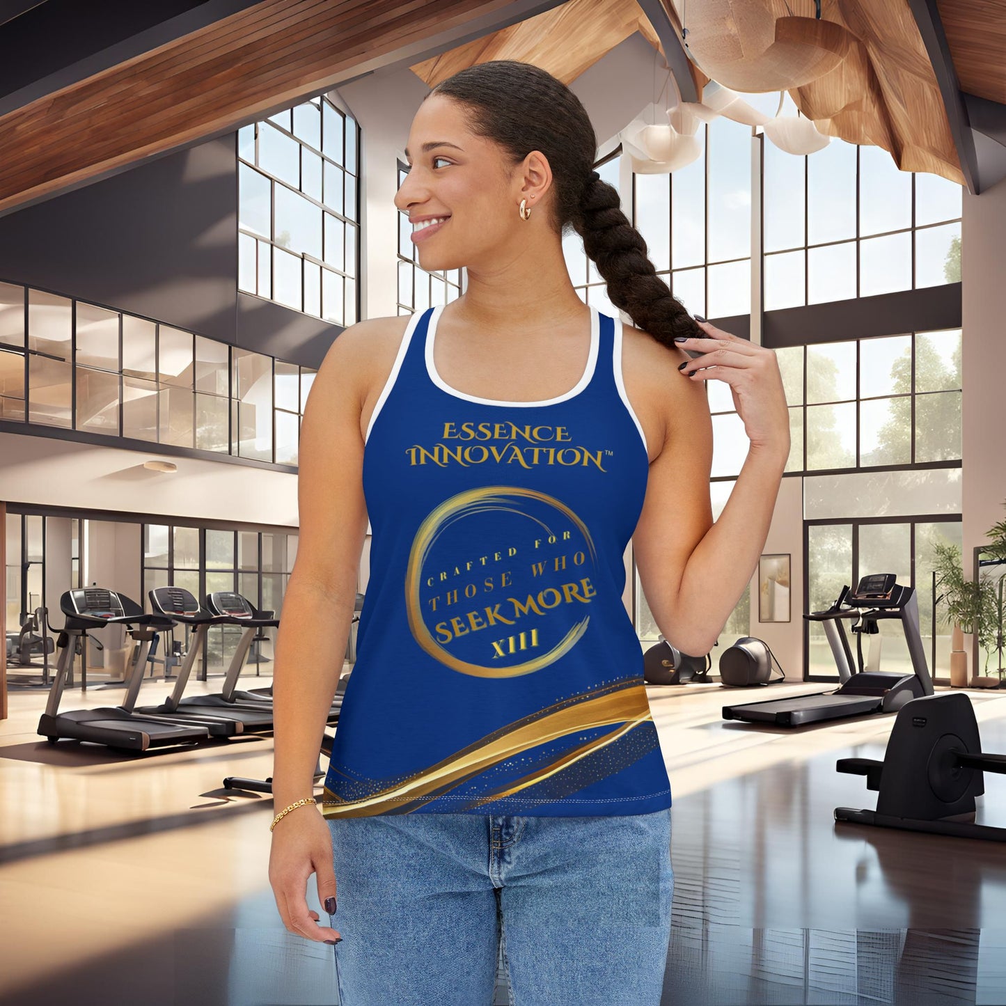 Seek More Luxe~T XIII | EI Sports Racerback Tank | Dark Blue