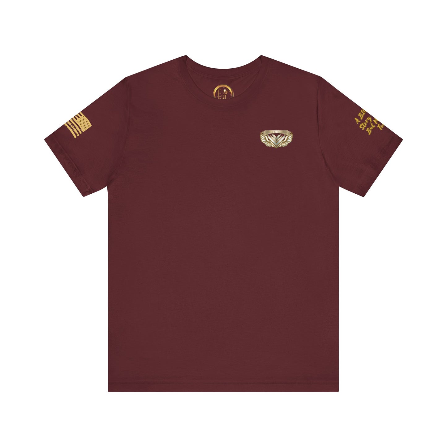 Essence Maroon Veteran Tee – Bold Patriotic T-Shirt