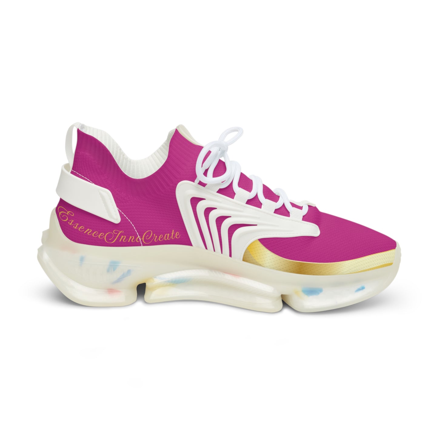 EssenceInnoCreate Dark Pink | Men’s White Trim Mesh Sneakers