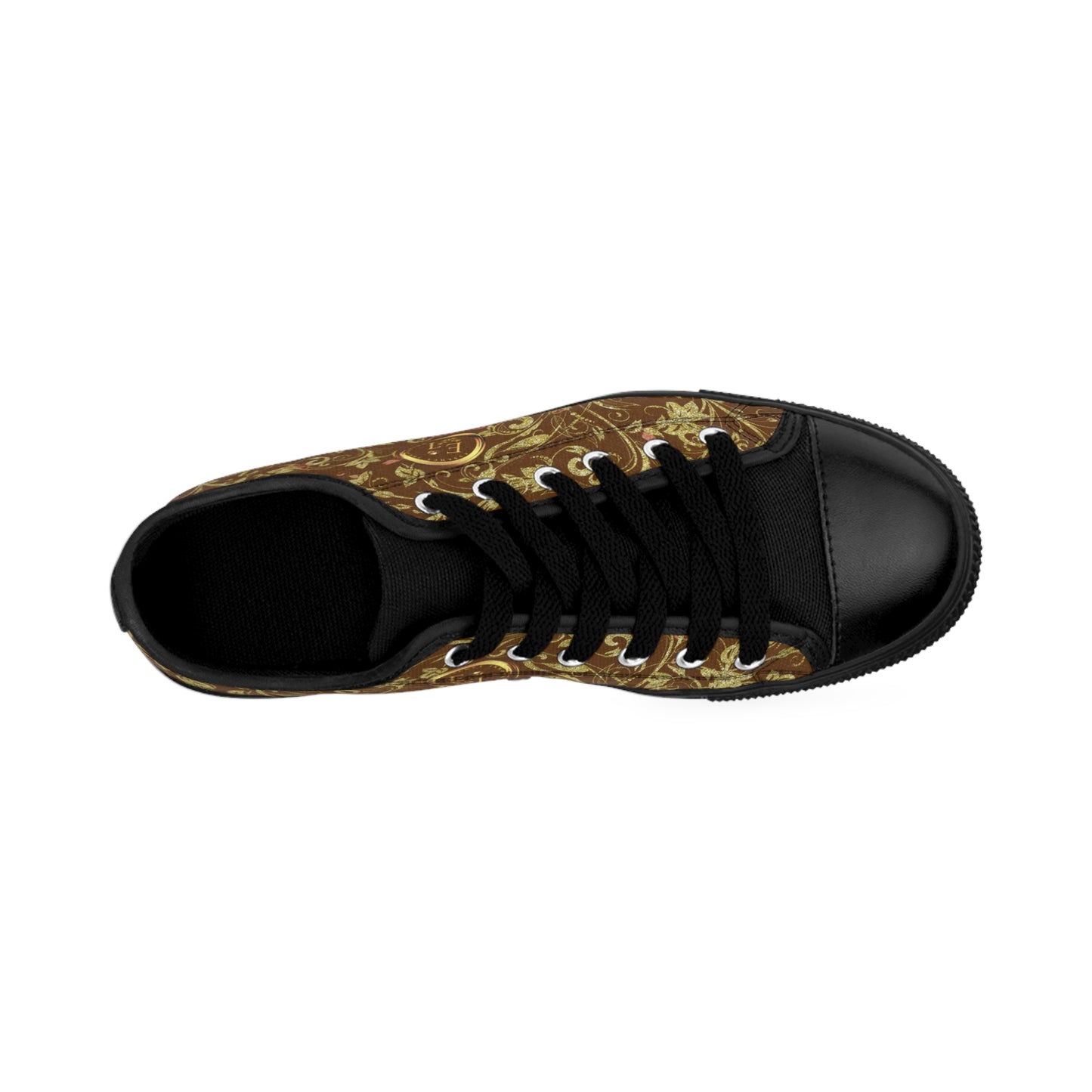 Bohemian Butterfly | Brown | Black Sole LowTop Sneakers