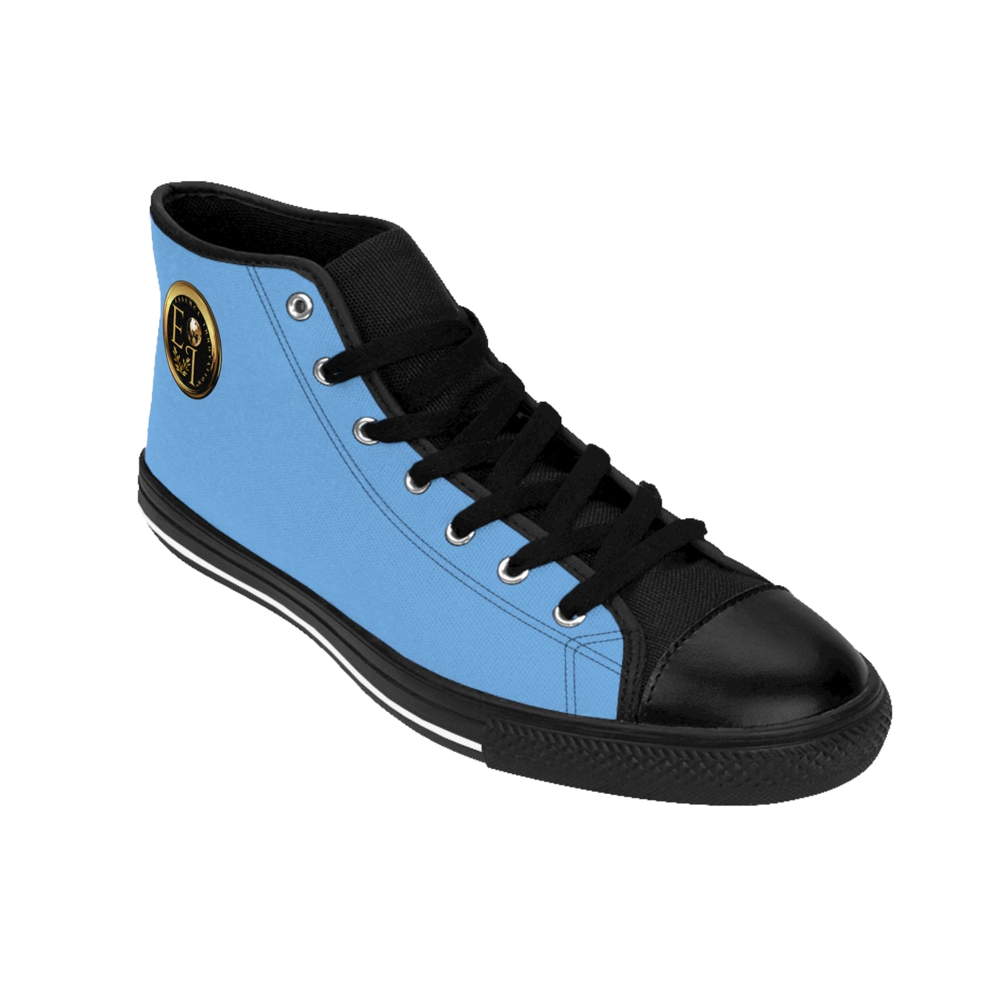 Mens Essence Innovation Classic High-Top Sneakers | Bold Streetwear | Premium Comfort | Light Blue
