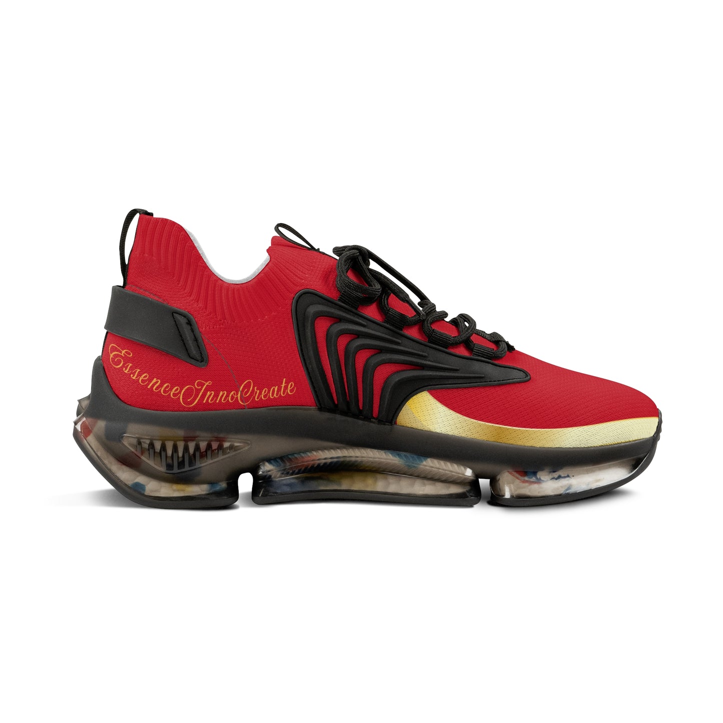 EssenceInnoCreate Dark Red | Men’s Black Trim Mesh Sneakers