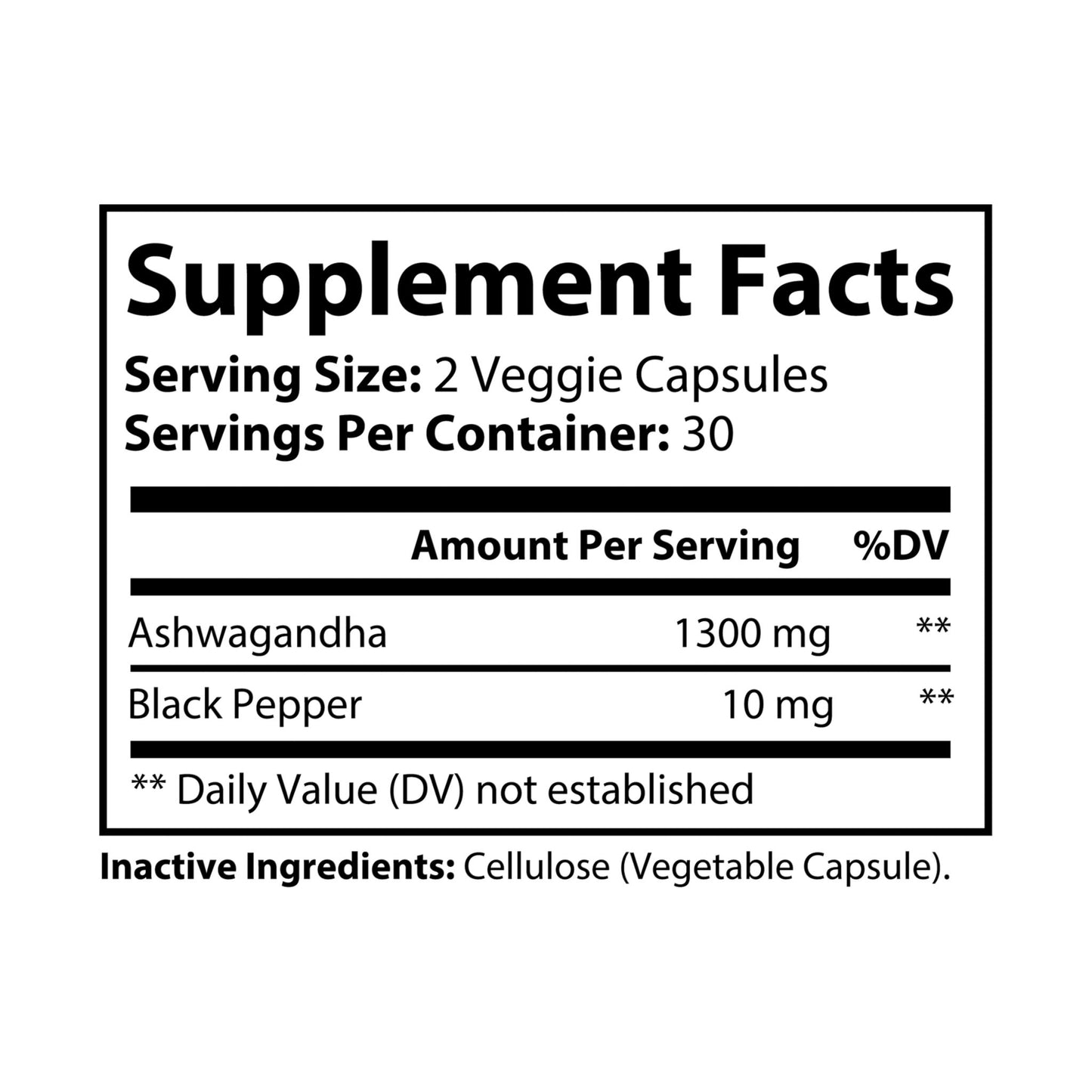 EI Ashwagandha Supplement | Stress Relief & Performance Support | 60 Capsules