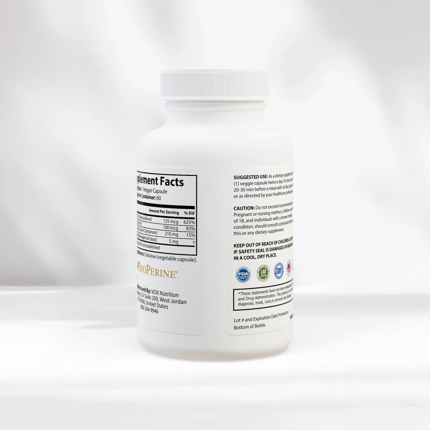 EI Vitamin K2 + D3 | Bone & Muscle Support | 60 Capsules