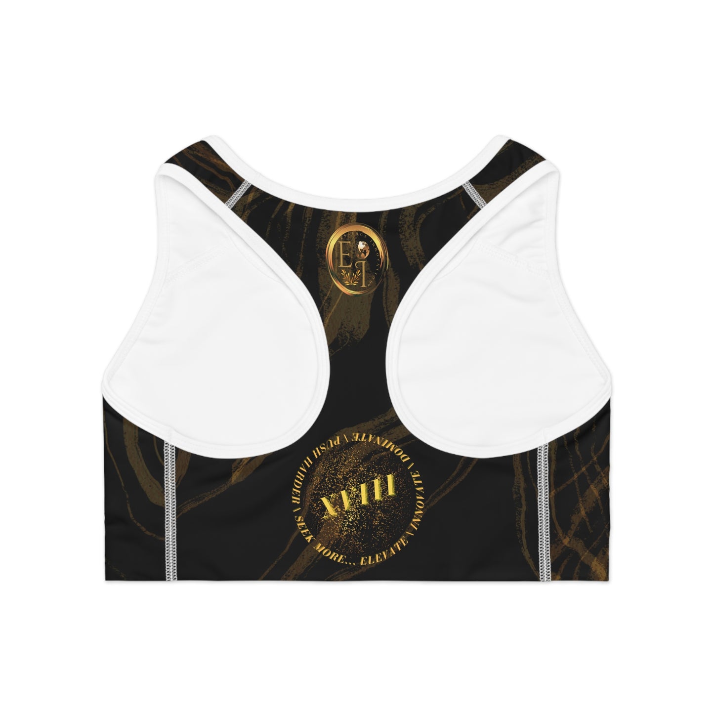 Seek More SBS VII | EI Sports Bra Stripped | Black