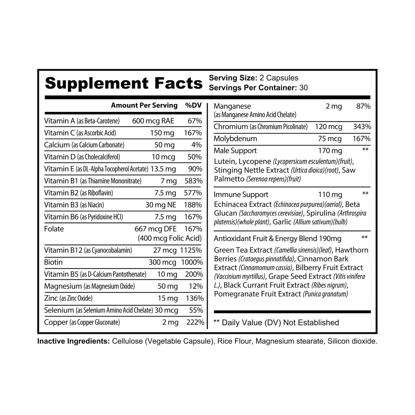 EI Multivitamin for Men | Comprehensive Support | 60 Capsules