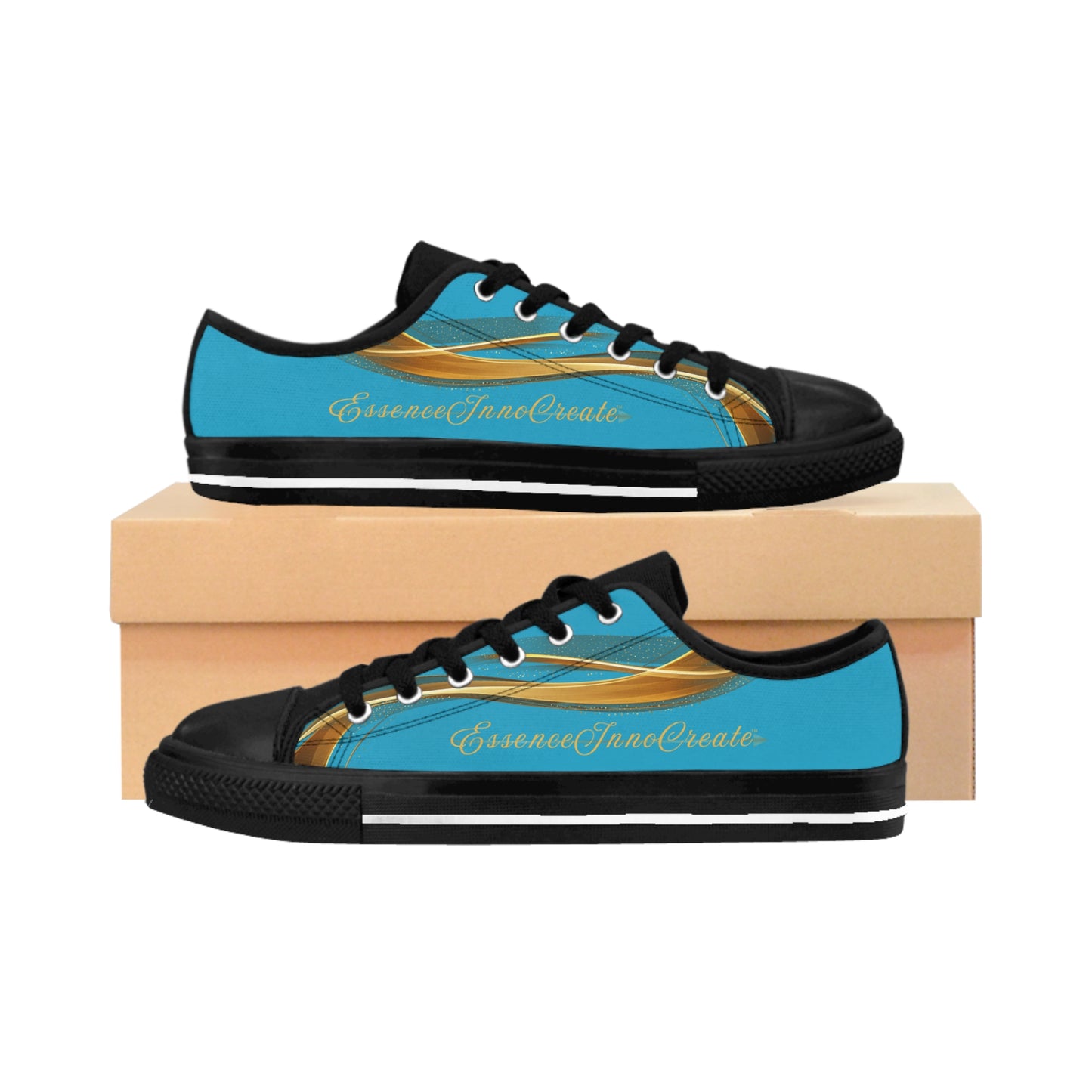 Ladies EssenceInnoCreate Striped | LowTop Sneakers | Turquoise