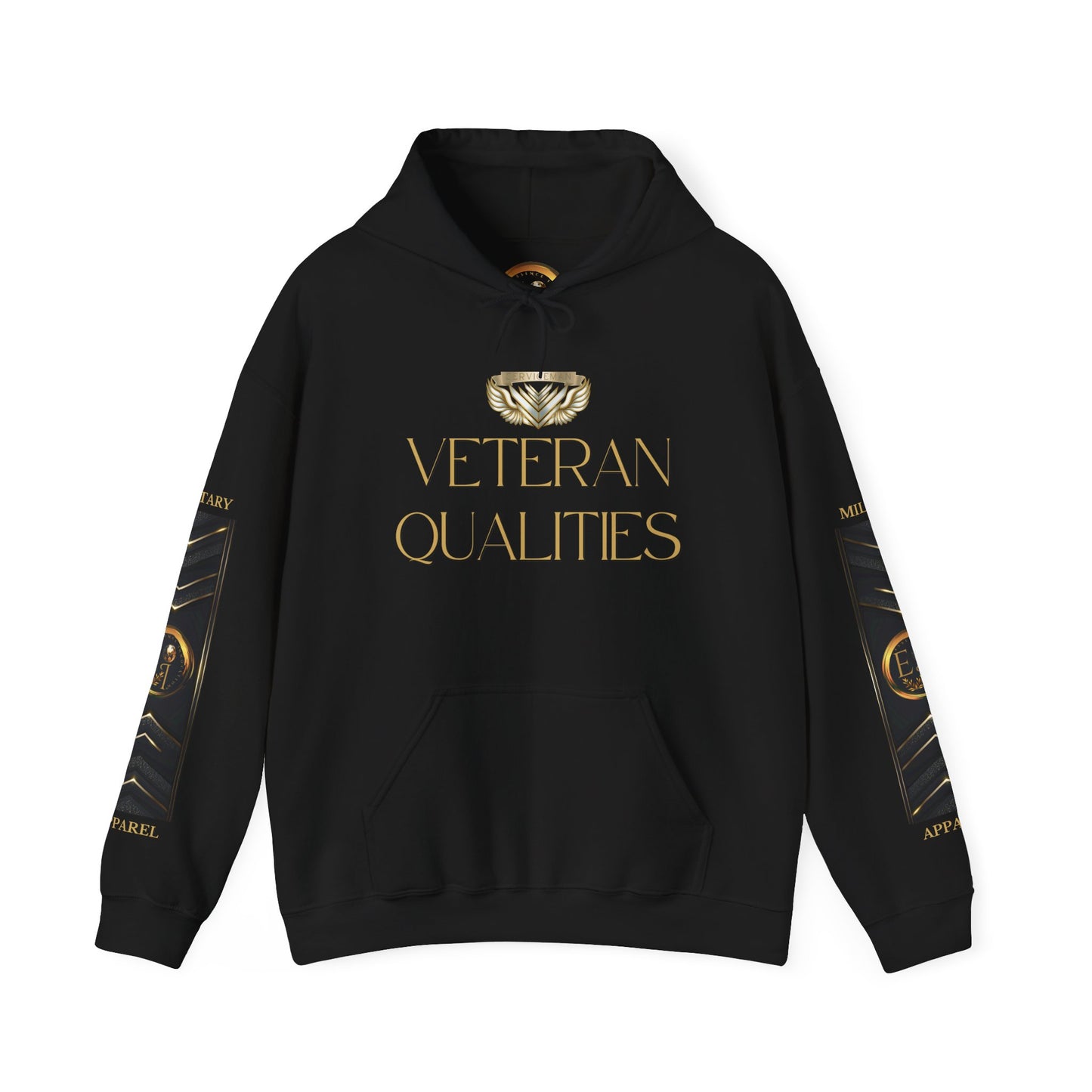 Veteran Qualities Serviceman One | Black Hoodie | Honor & Commitment