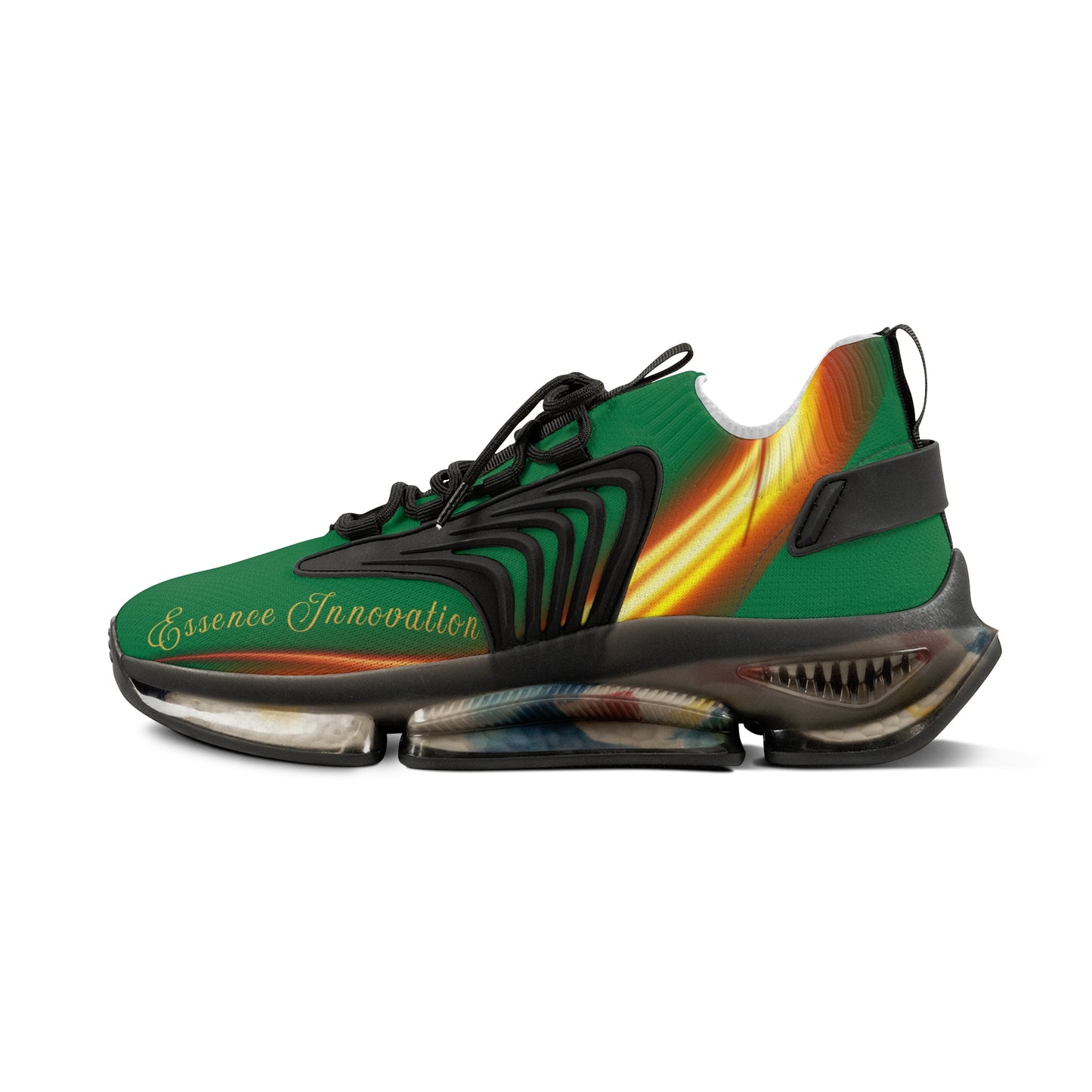 Green Trendsetter Flame Black | Mens Performance Sneakers | Black Sole