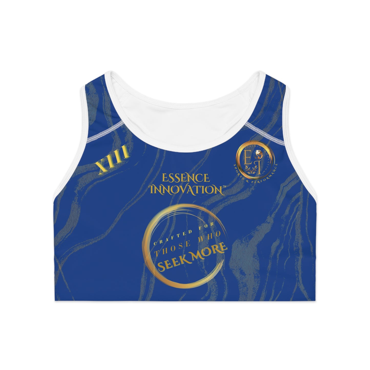 Seek More SBS XIII | EI Sports Bra Stripped | Dark Blue