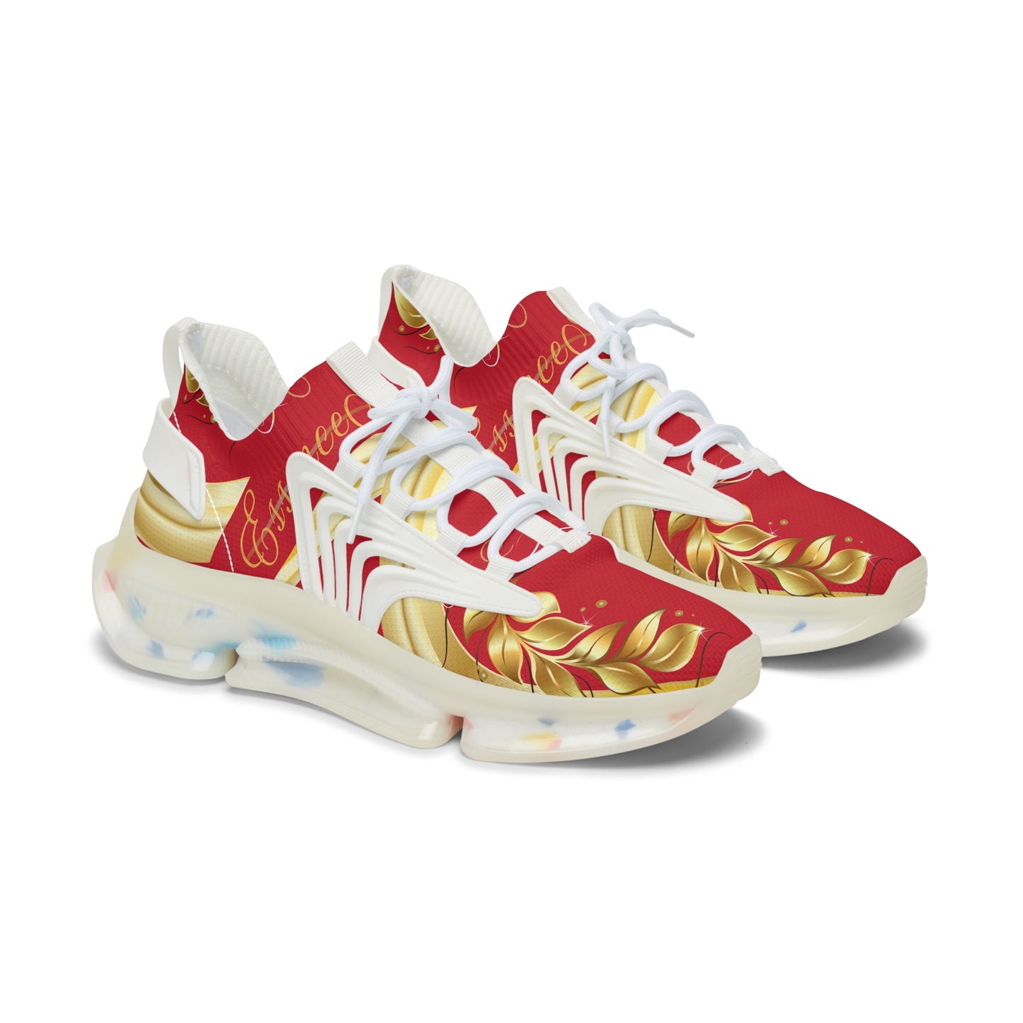 Ladies EssenceInnoCreate Luxe Lightning | Mesh Sneakers | Dark Red