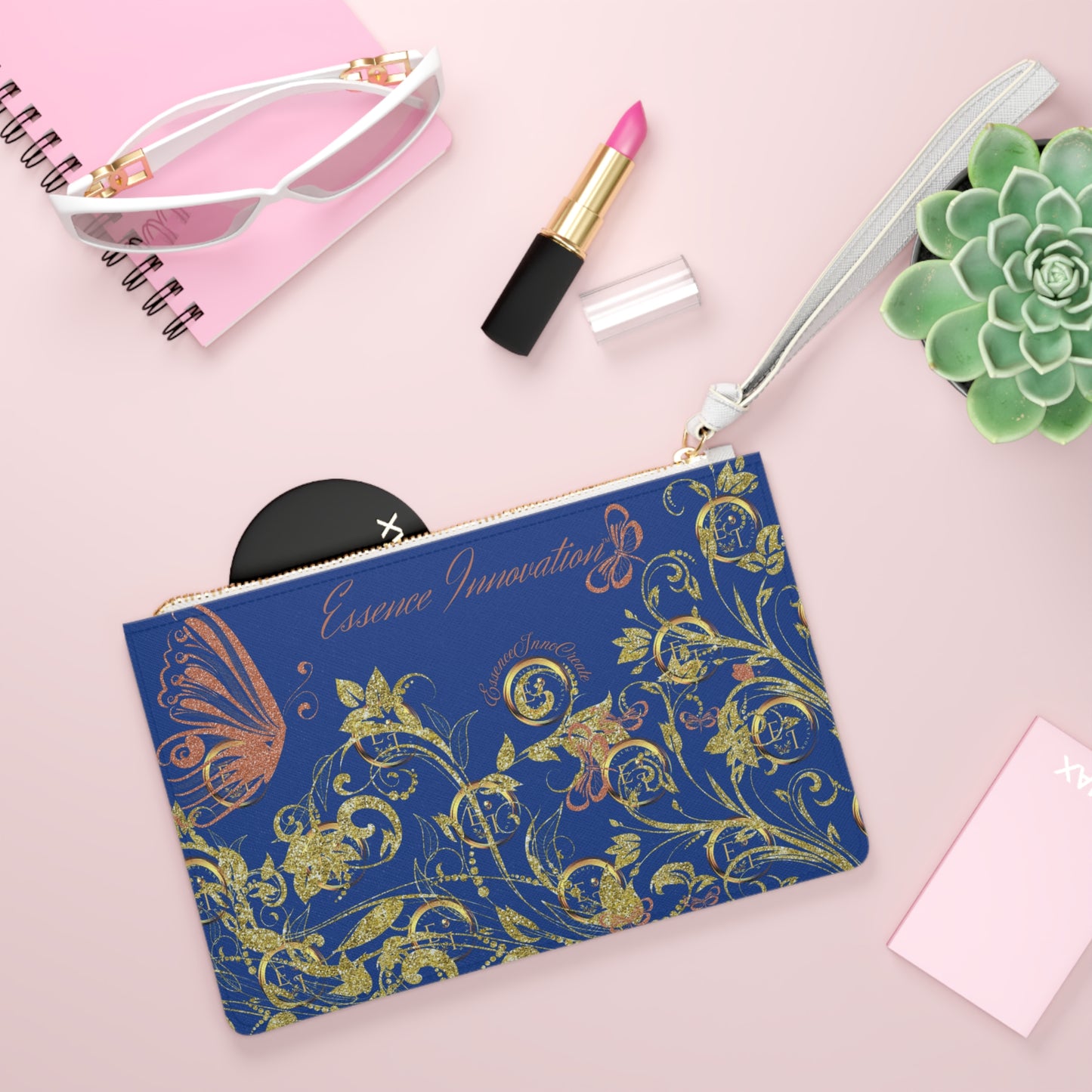 Dark Blue Clutch Bag | EssenceInnoCreate | Bold Accessories