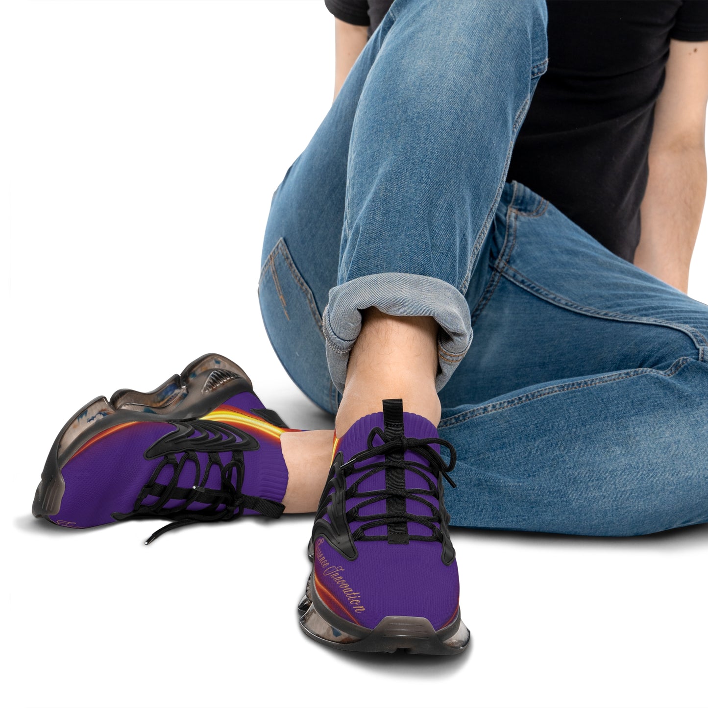Dark Purple Trendsetter Flame | Men’s Performance Sneakers | White Sole
