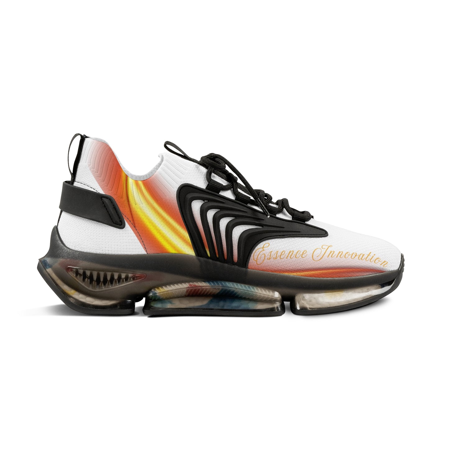 White Trendsetter Flame Black | Men’s Performance Sneakers | Black Sole