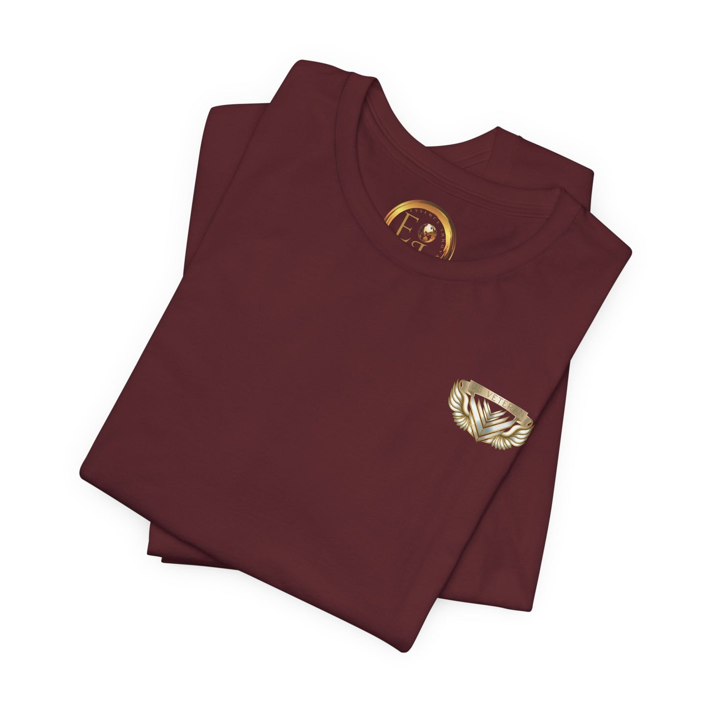 Essence Maroon Veteran Tee – Bold Patriotic T-Shirt