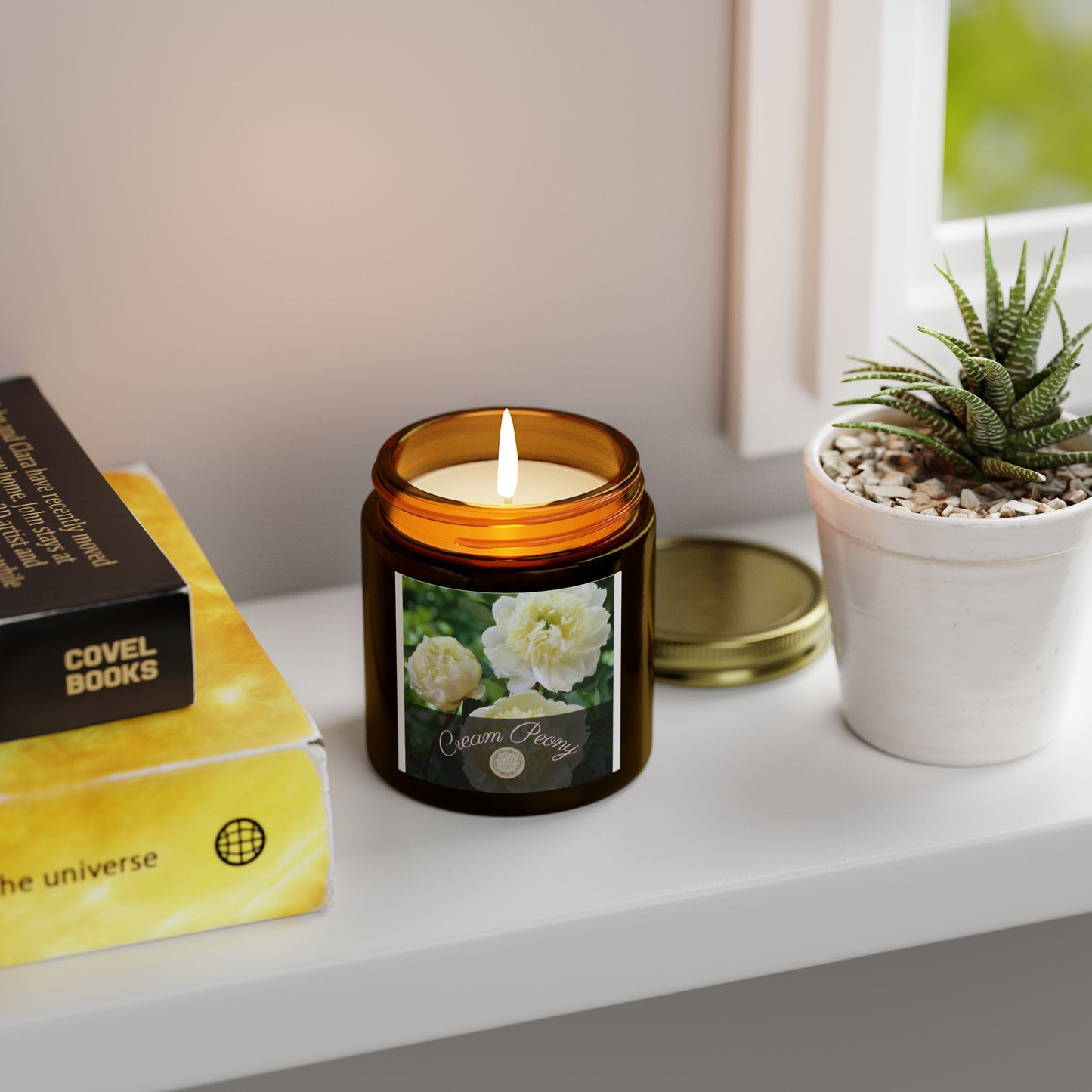 Fragrant Flower | Velvet Vanilla Candle | Cream Peony | 4oz, 9oz