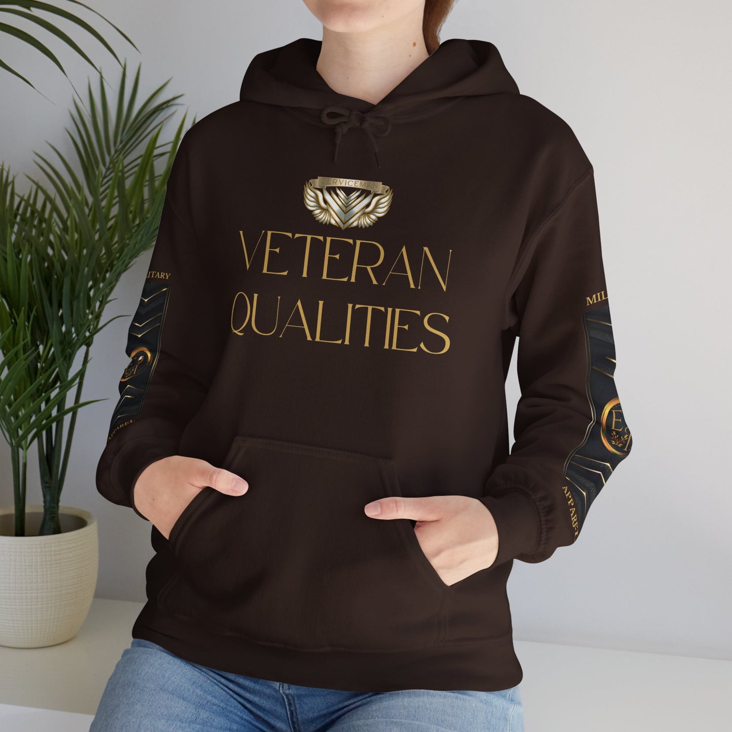 Veteran Qualities Serviceman Six | DC Chocolate Hoodie | Military & Service Tribute