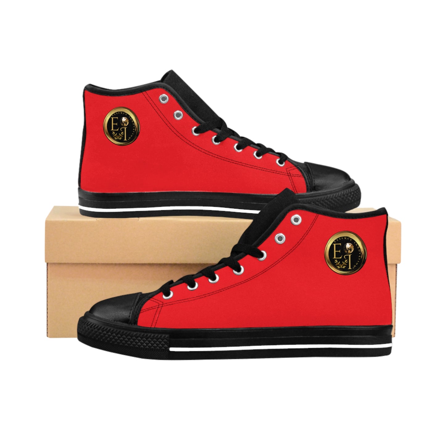 Essence Innovation Mens Streetwear | HighTop Sneakers | Red