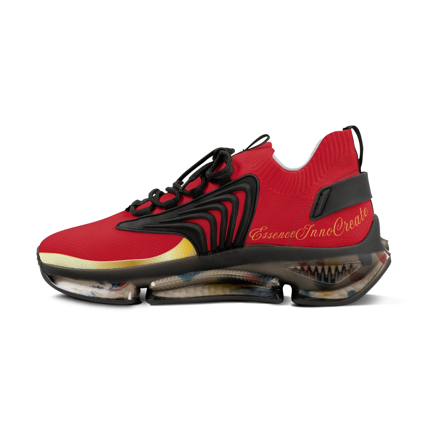 EssenceInnoCreate Dark Red | Men’s Black Trim Mesh Sneakers