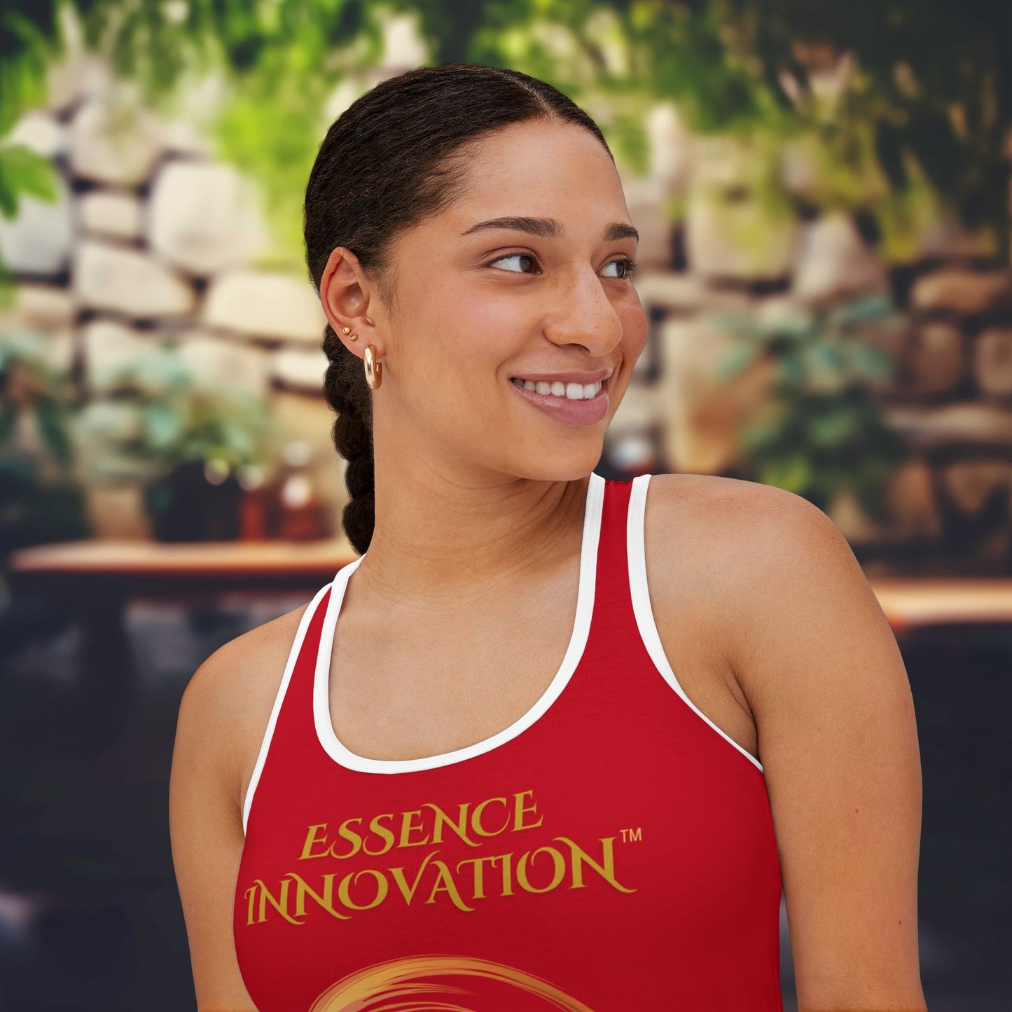 Seek More Luxe~T X | EI Sports Racerback Tank | Dark Red